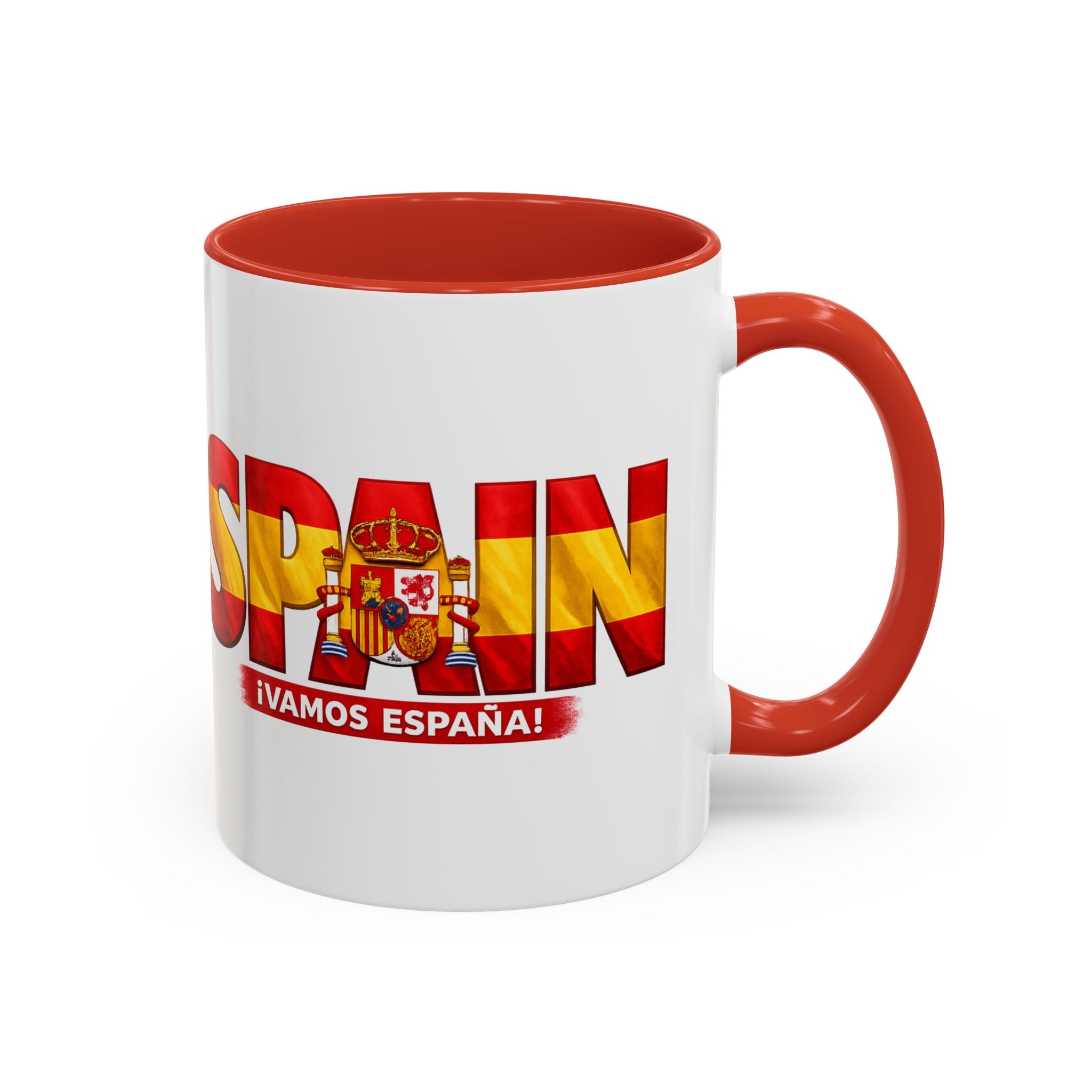 Spain Flag Word Mug | Accent Coffee Mug 11oz 15oz, Soccer World Cup 2026, Gift for Dad