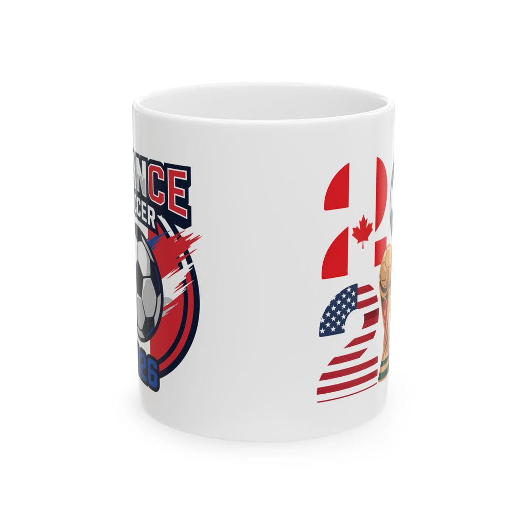 France Soccer Flag Crest Mug | World Cup 2026 Ceramic Mug, Gift For Dad
