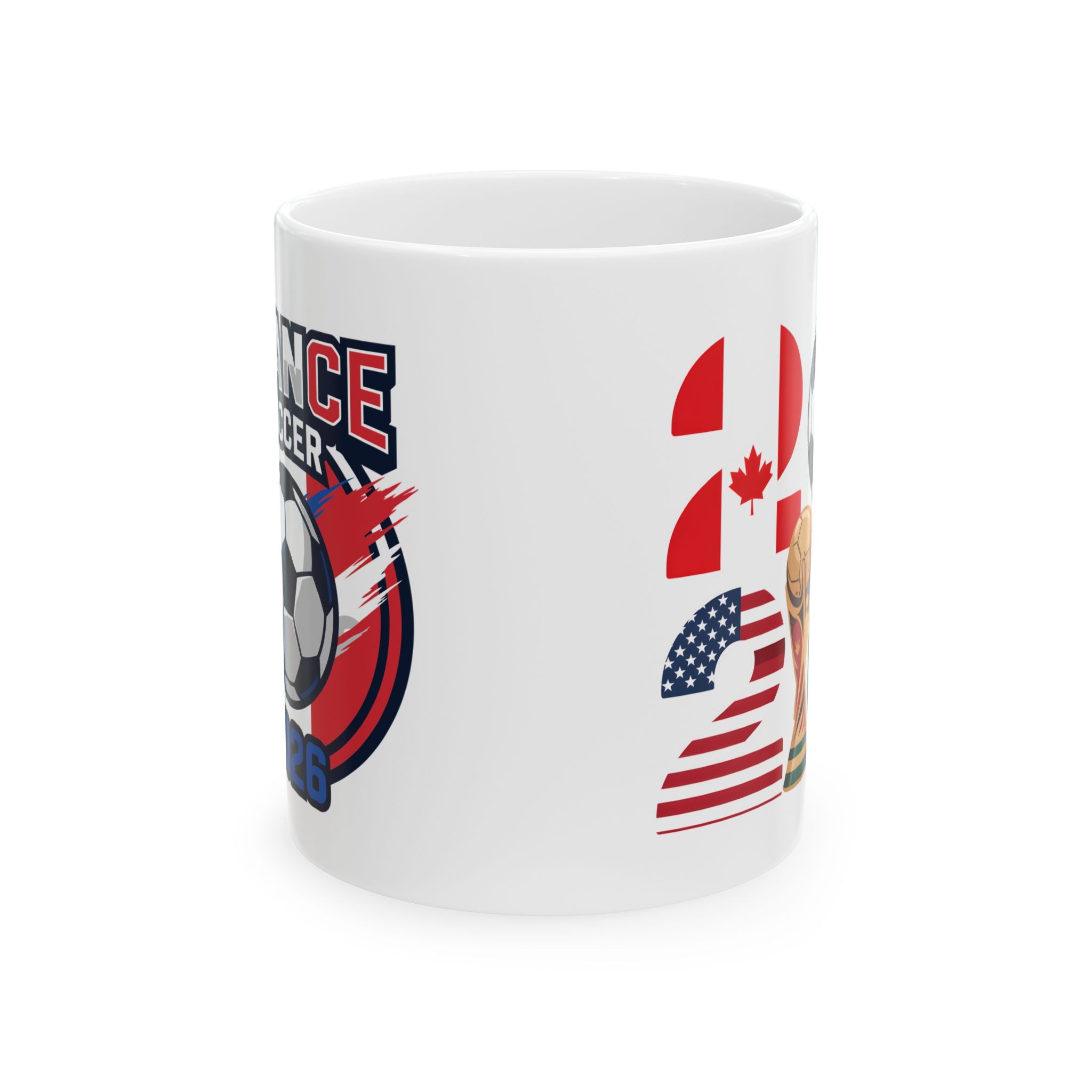 France Soccer Flag Crest Mug | World Cup 2026 Ceramic Mug, Gift For Dad