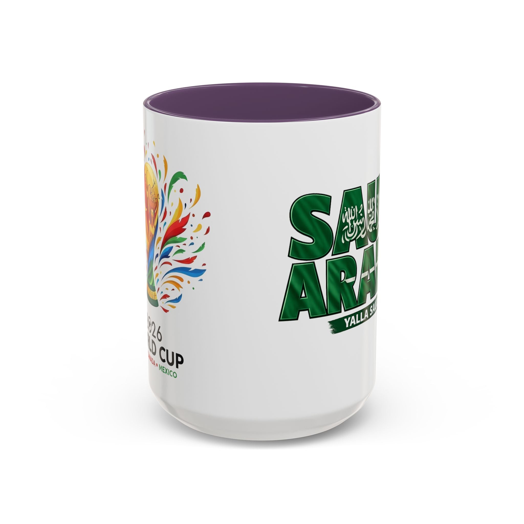 Saudi Arabia Typography Mug | Accent Coffee Mug, Green National Design, Soccer World Cup 2026, Gifts for Dad