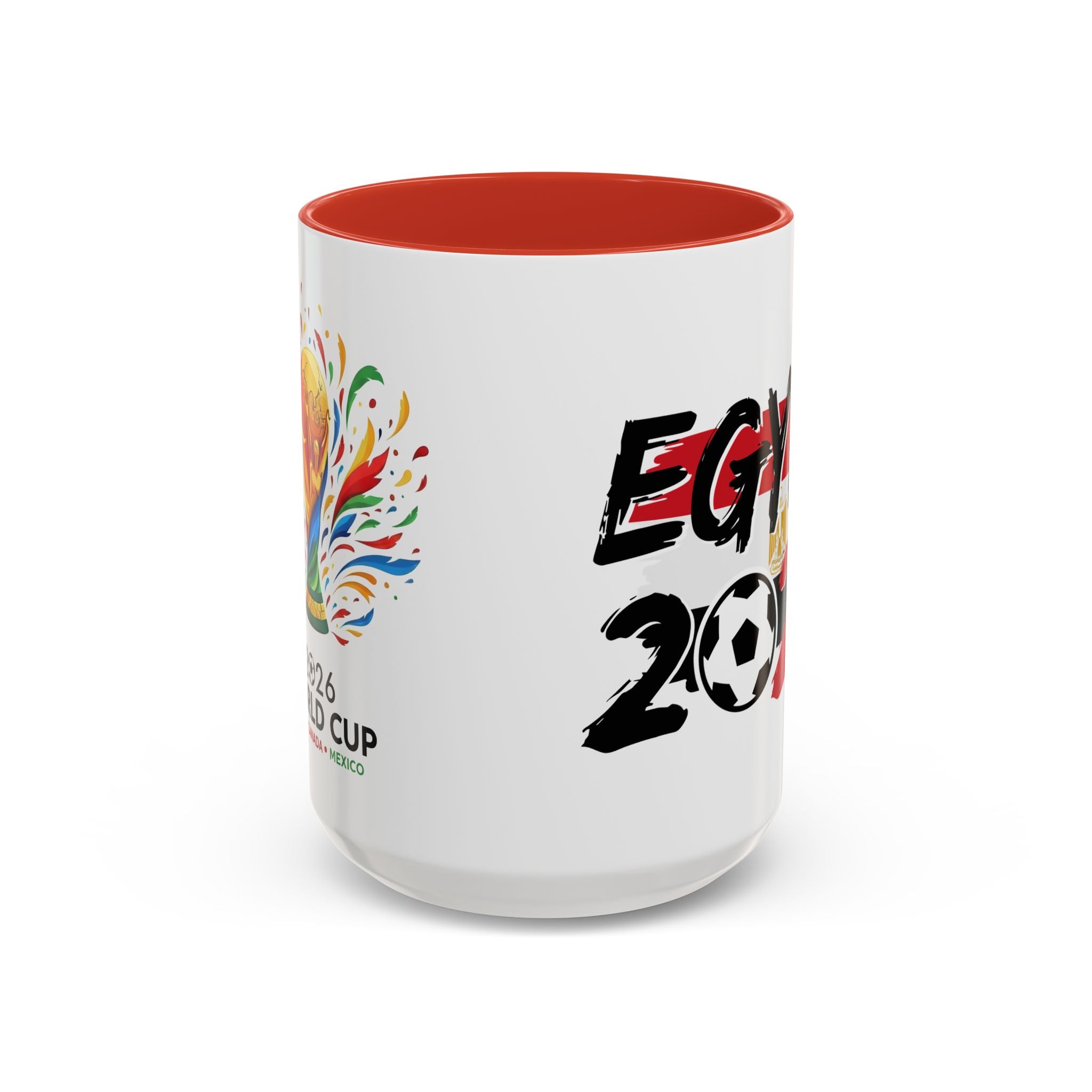Egypt 2026 Soccer World Cup Accent Coffee Mug | Egypt 2026 Football Flag Design, Soccer World Cup 2026, Gift for Dad