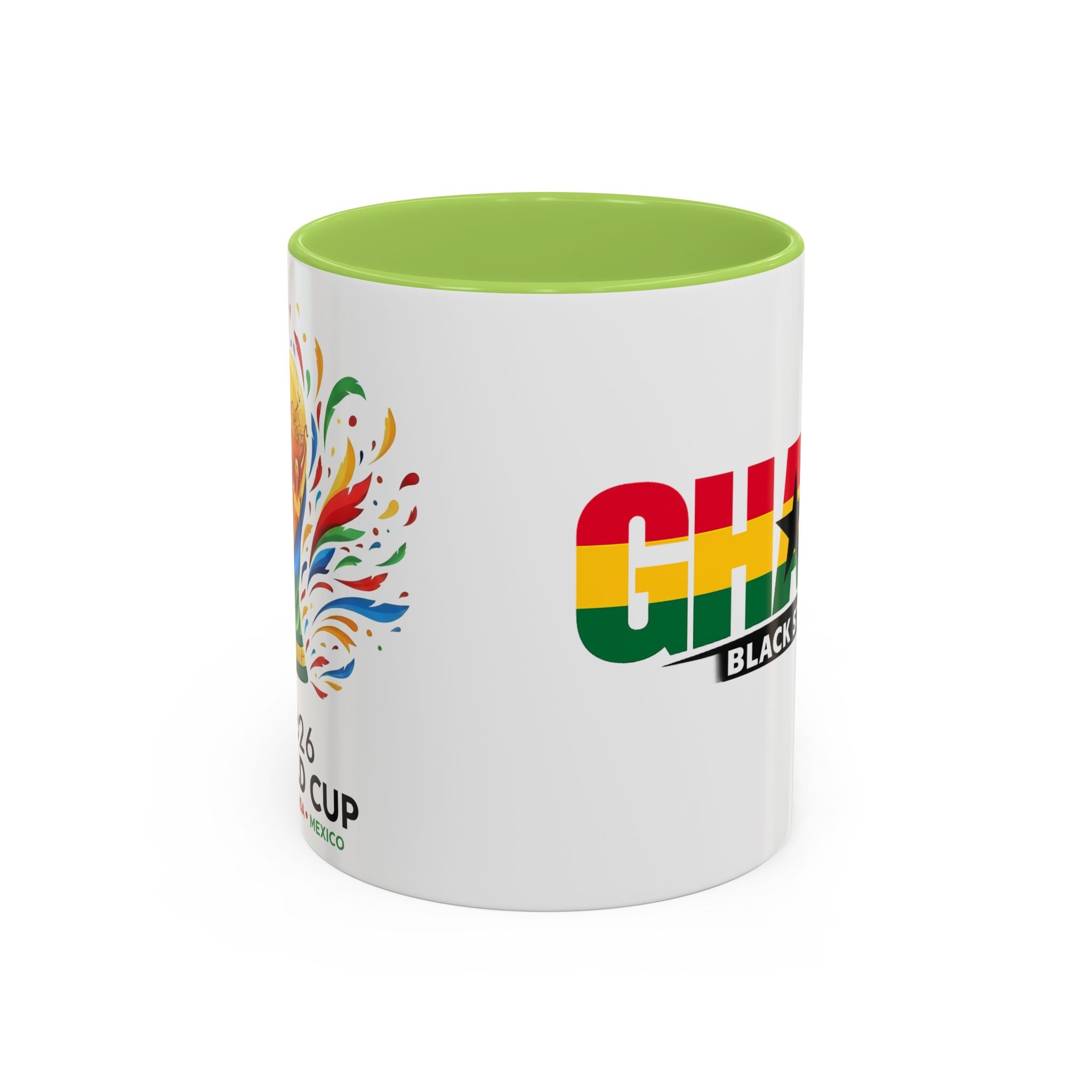 Ghana Black Stars flag stripe Accent Coffee Mug | 11oz 15oz, World Cup 2026, Gift for Dad