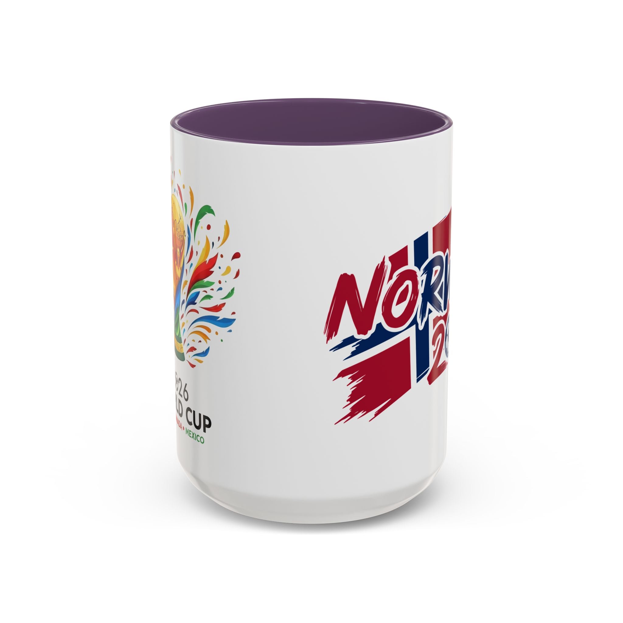 Norway 2026 Soccer Flag Accent Coffee Mug | 11oz 15oz, World Cup 2026, Gift for Dad