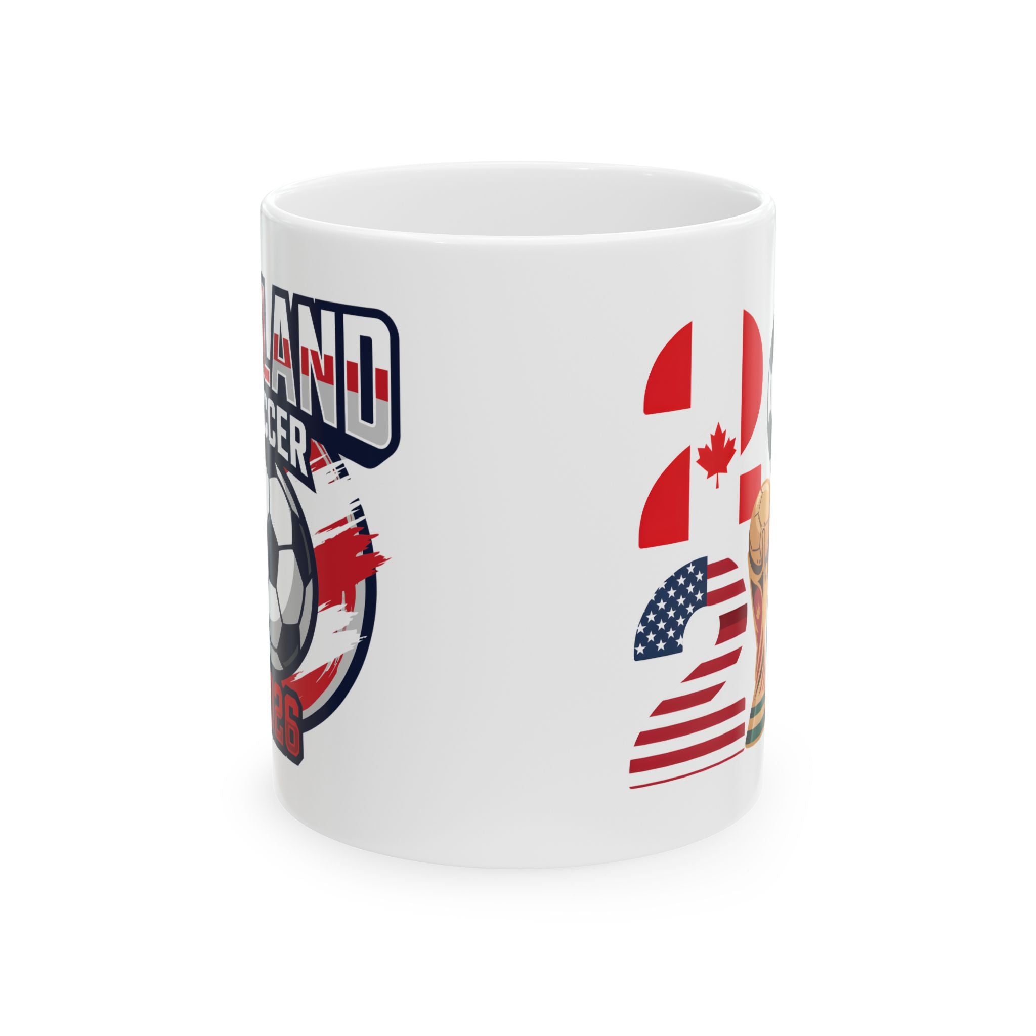England Soccer Crest Mug | Soccer Fan, World Cup 2026 Gift for Dad, England Flag