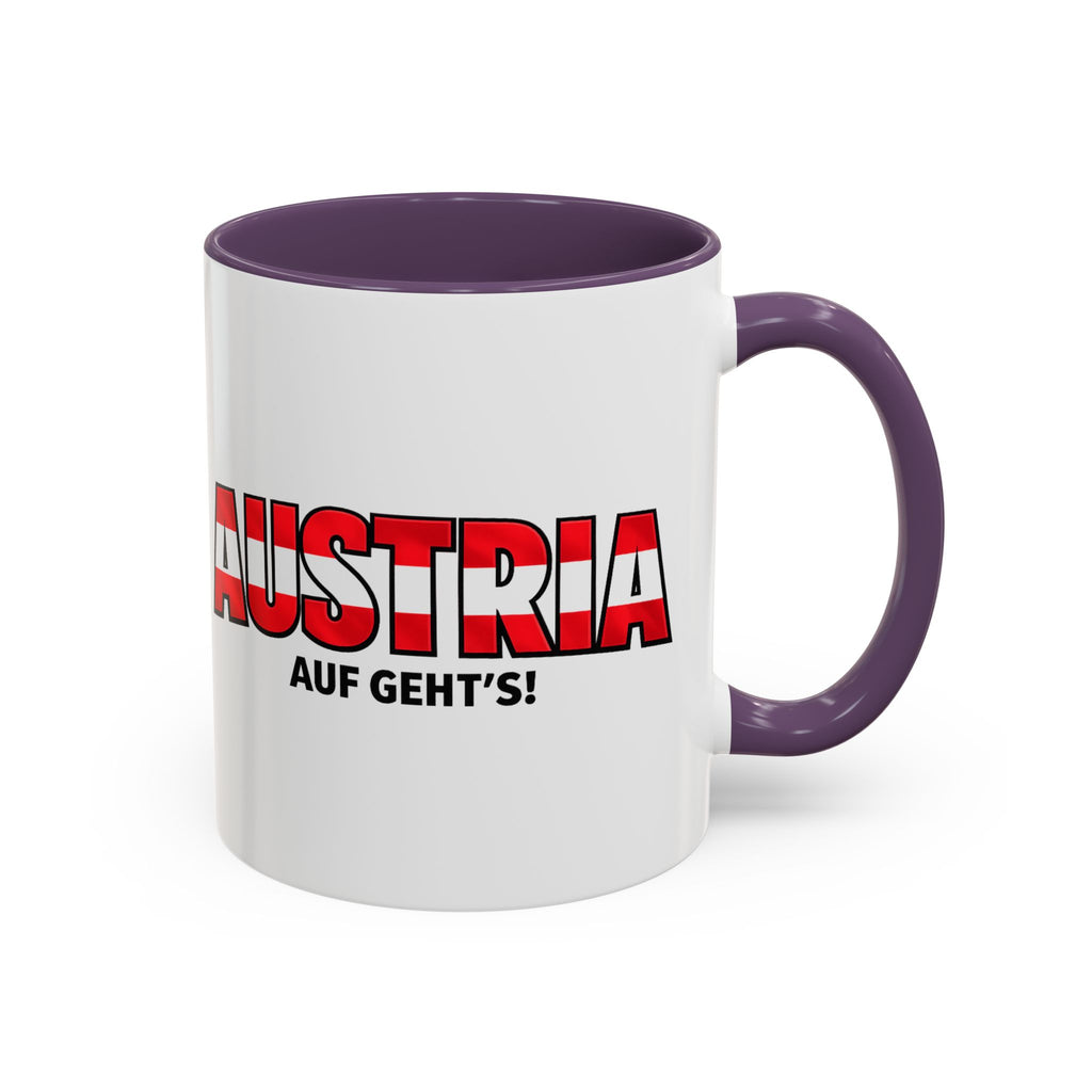Austria Flag Text mug | Accent Coffee Mug (11/15oz)