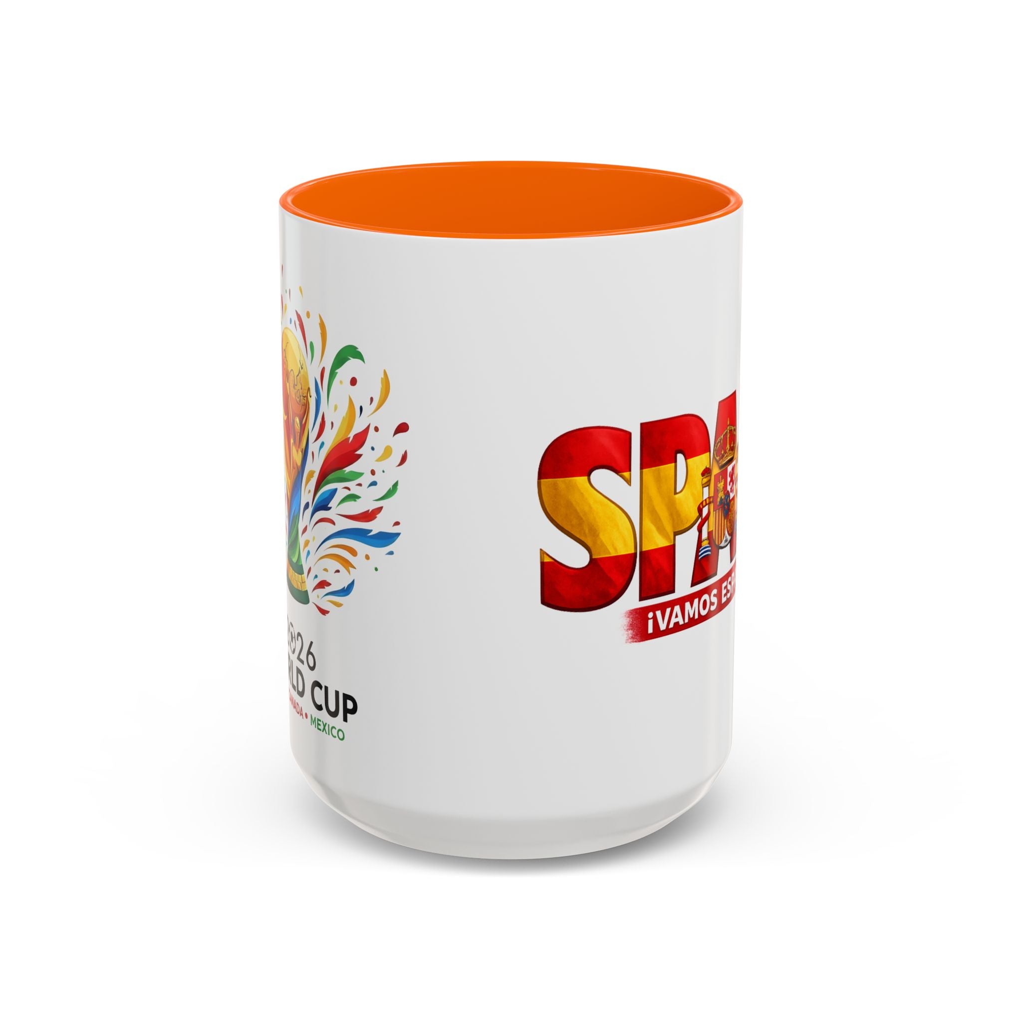 Spain Flag Word Mug | Accent Coffee Mug 11oz 15oz, Soccer World Cup 2026, Gift for Dad