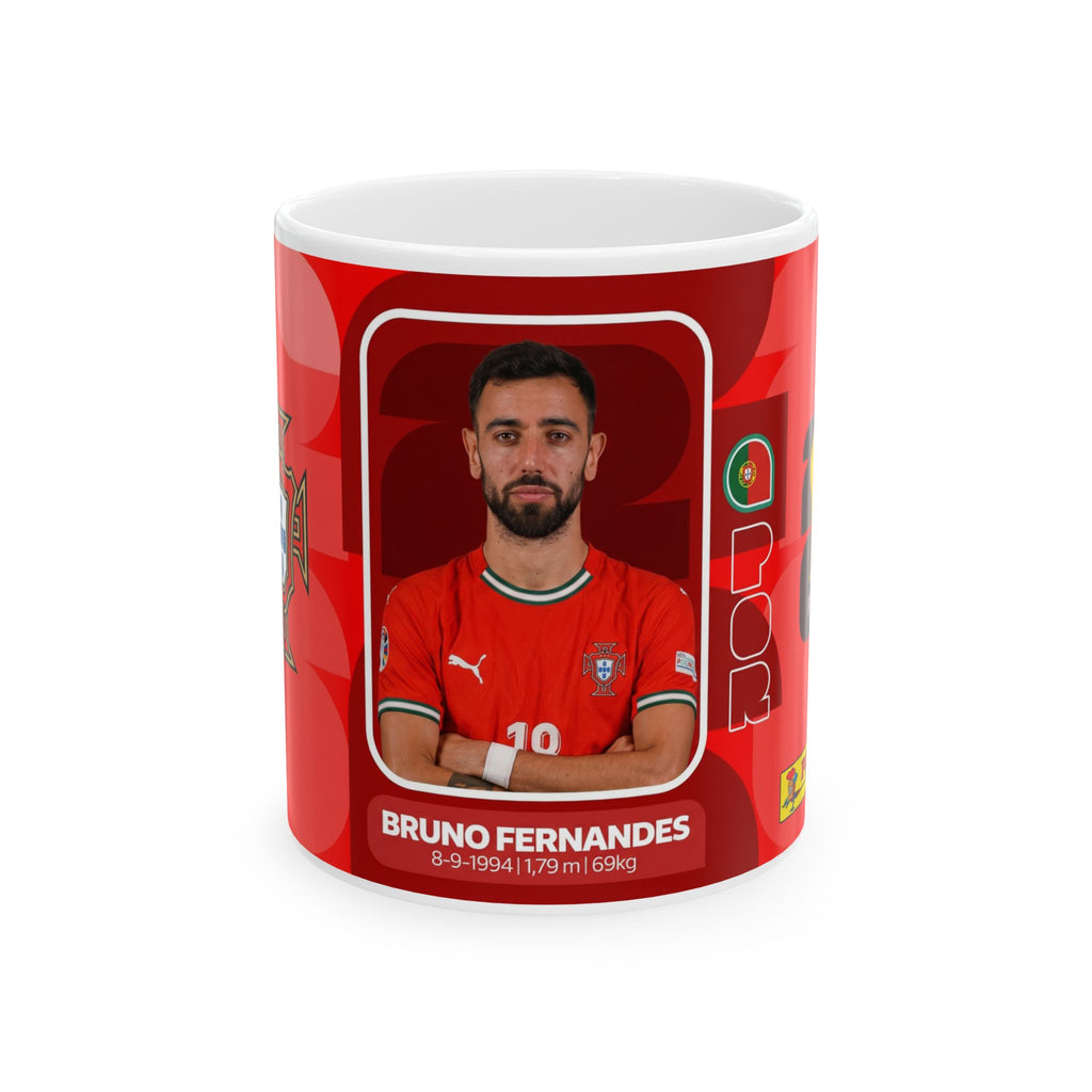 Portugal Bruno Fernandes Soccer Player Ceramic Mug – Coffee Cup(11oz/15oz), World Cup 2026 Mugs