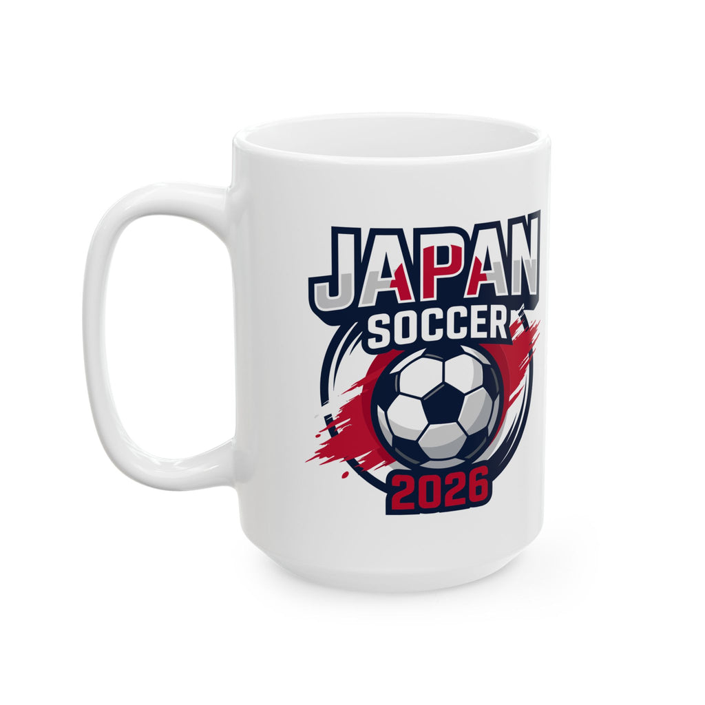 Japan Soccer Flag Mug | Soccer Ball, World Cup 2026 Coffee Mugs, Gift For Dad,