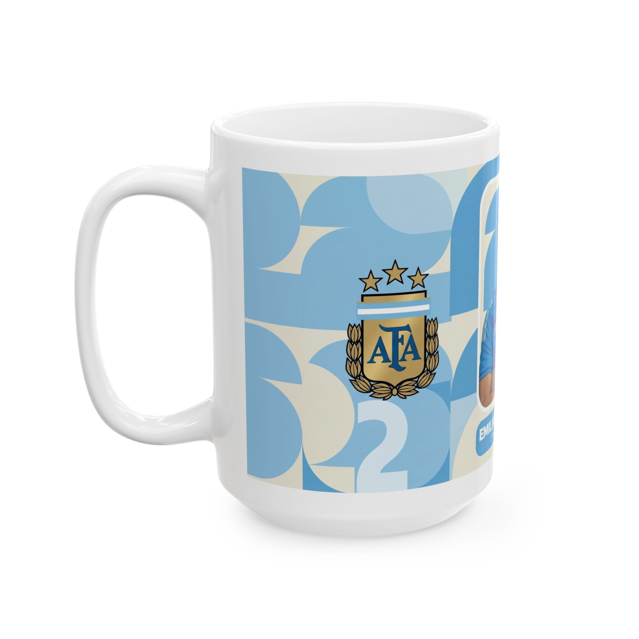 Argentina Soccer Player Emiliano Martínez Ceramic Mug (11oz, 15oz), World Cup 2026 Mugs