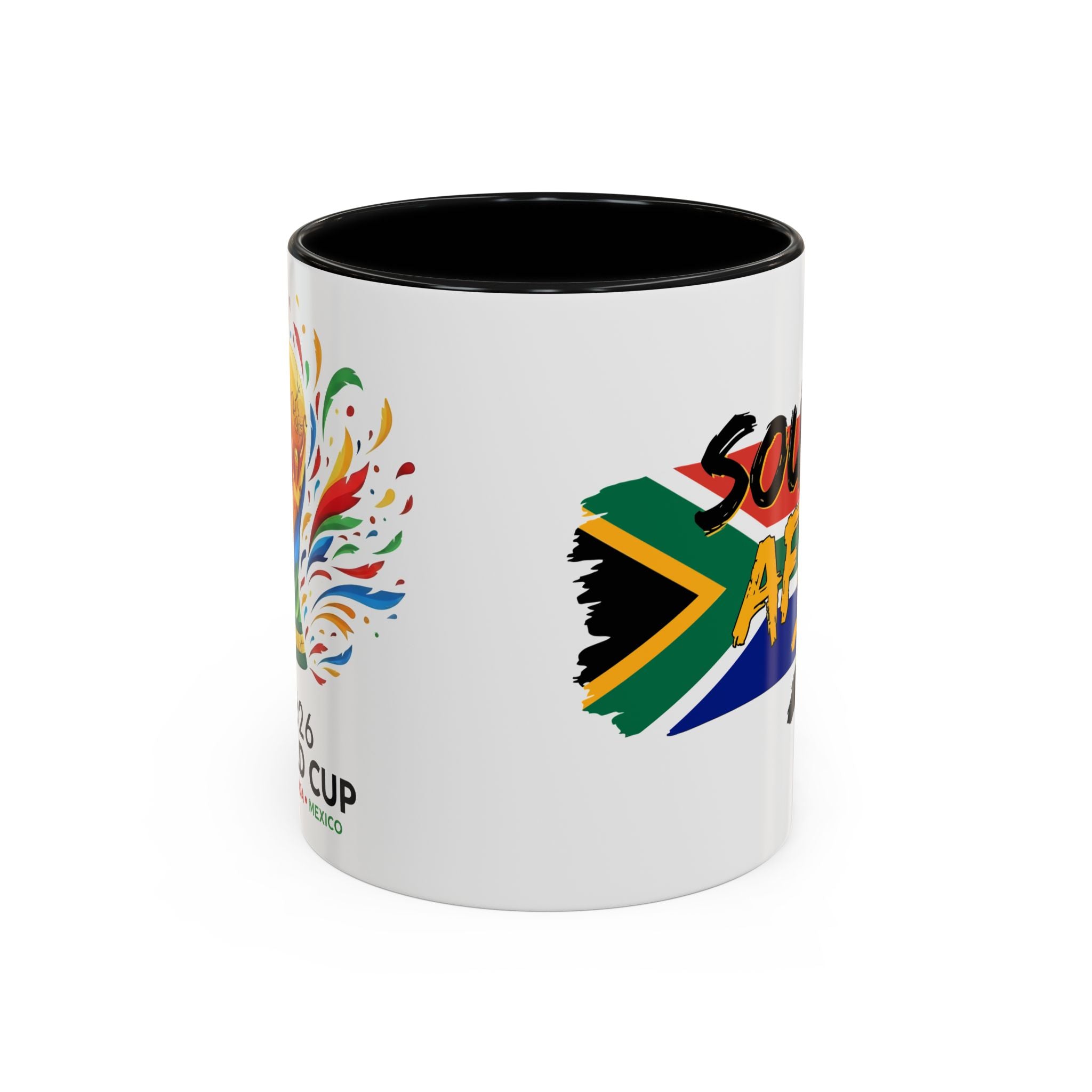South Africa 2026 Soccer Flag Accent Coffee Mug | 11oz 15oz, Soccer World Cup 2026, Gift for Dad