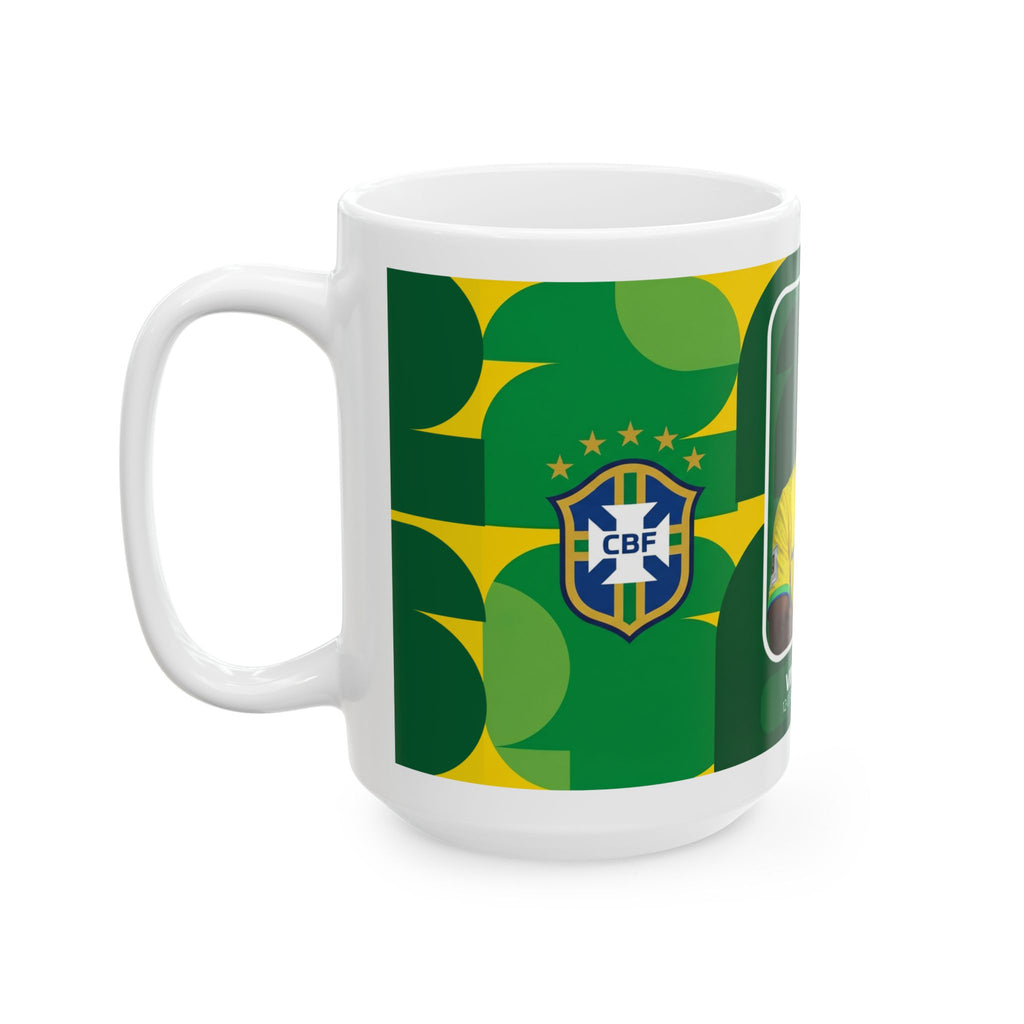 Brazil Vinicious Jr. Soccer Player Mug —  Coffee Cup (11oz/15oz), World Cup 2026 Mugs