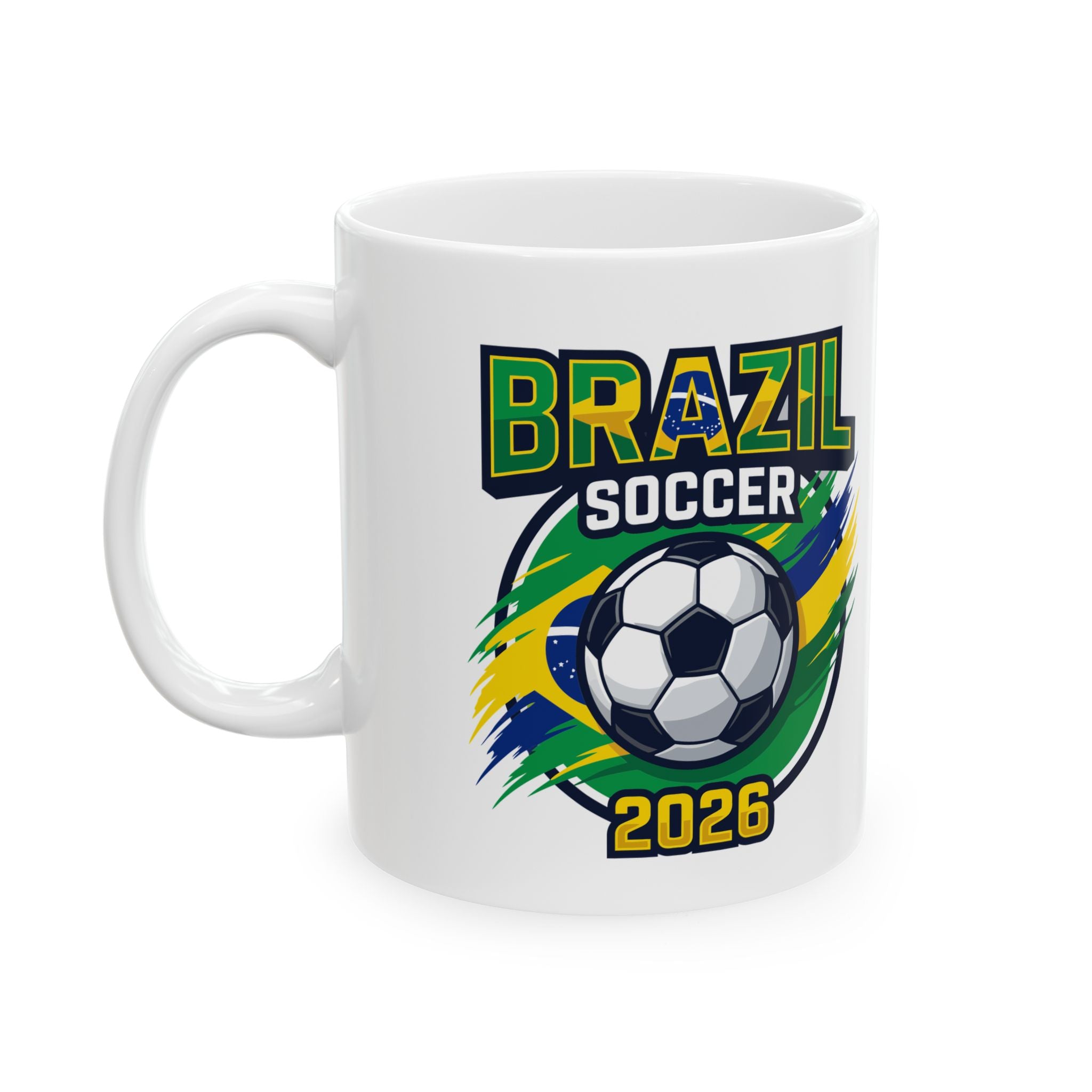 Brazil Soccer National Team, Ceramic Coffee Mug, 11oz or 15oz sizes, World Cup 2026 Mugs