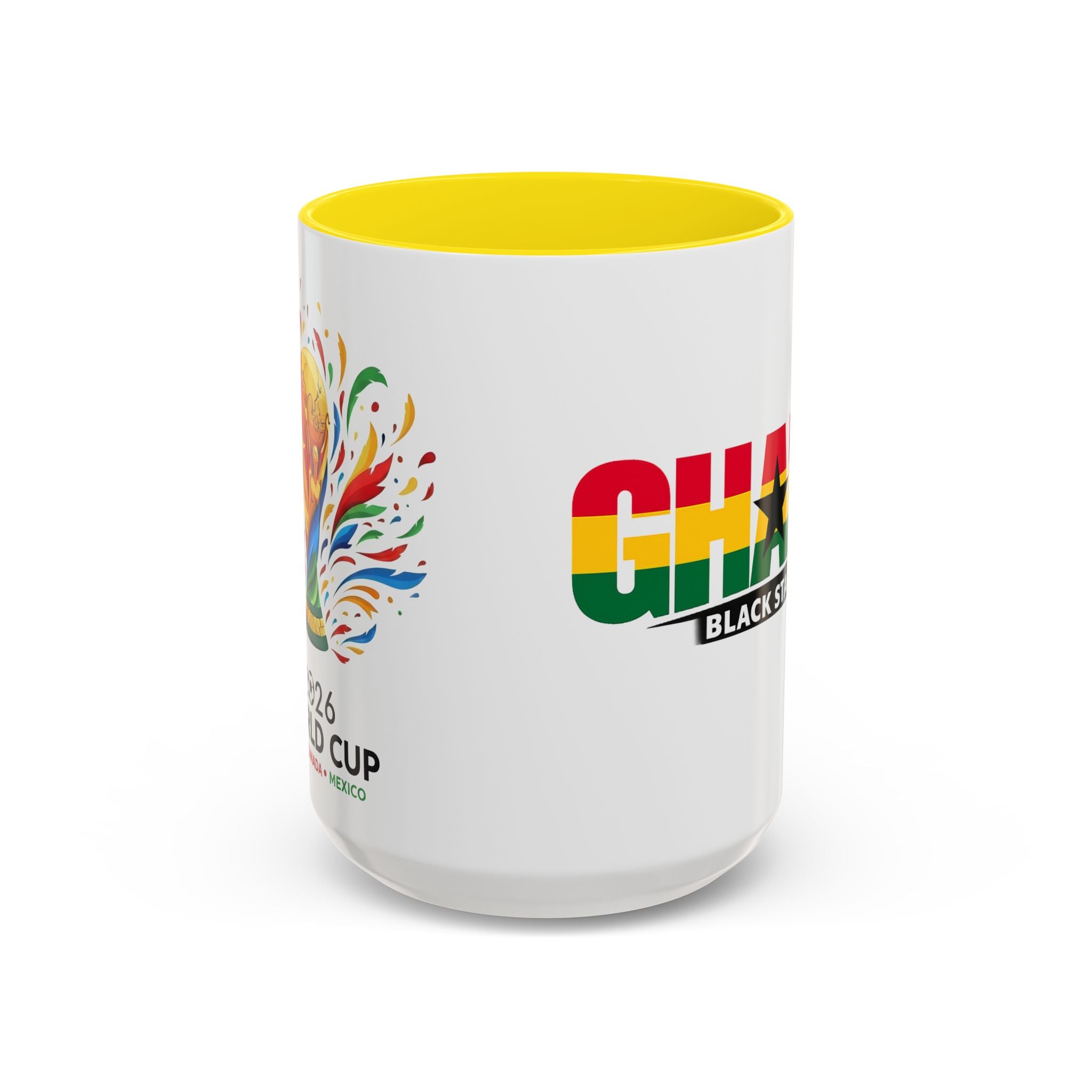 Ghana Black Stars flag stripe Accent Coffee Mug | 11oz 15oz, World Cup 2026, Gift for Dad