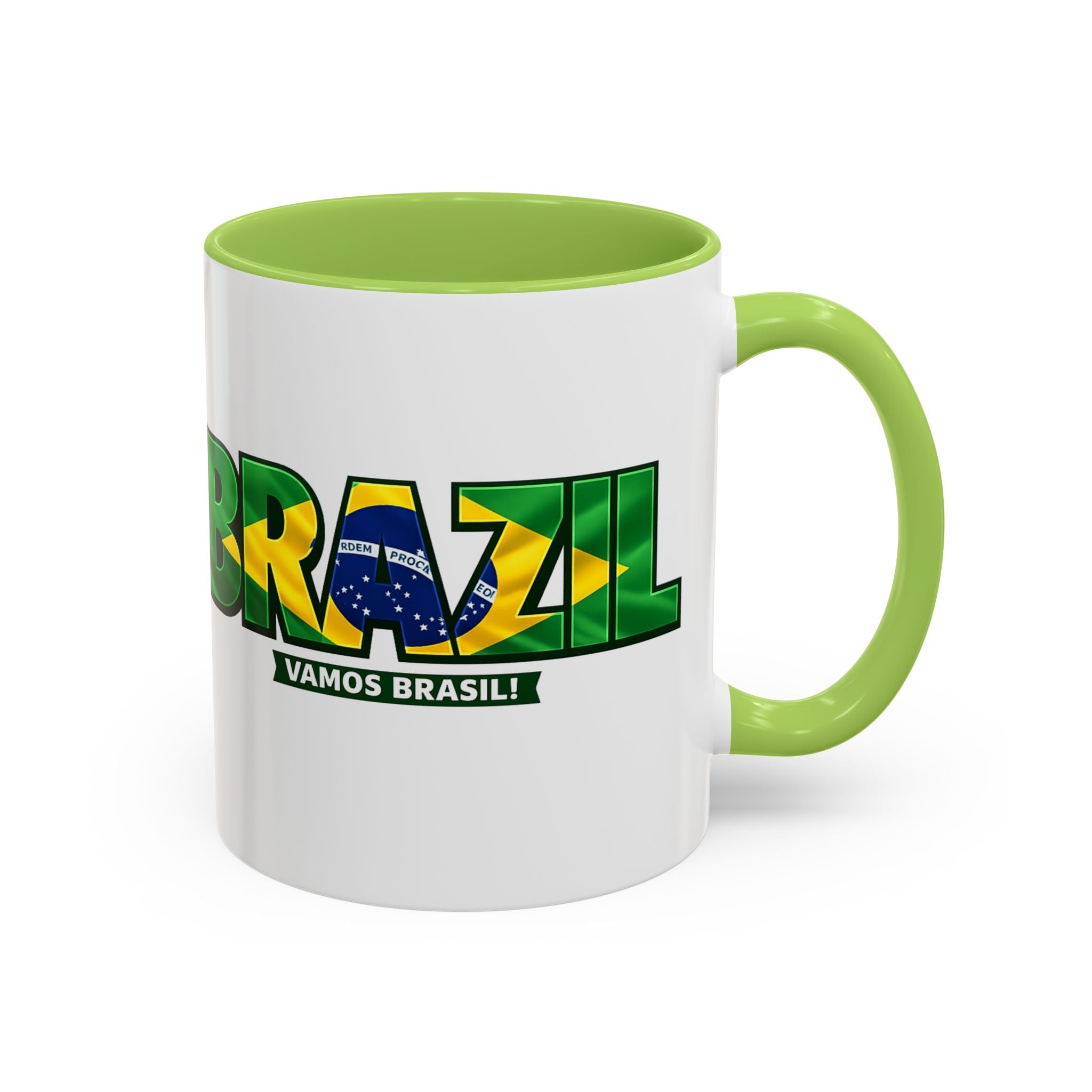 Brazil Vamos Brasil mug | Accent coffee mug, Brazil flag text design, Soccer World Cup 2026, Gifts for Dad