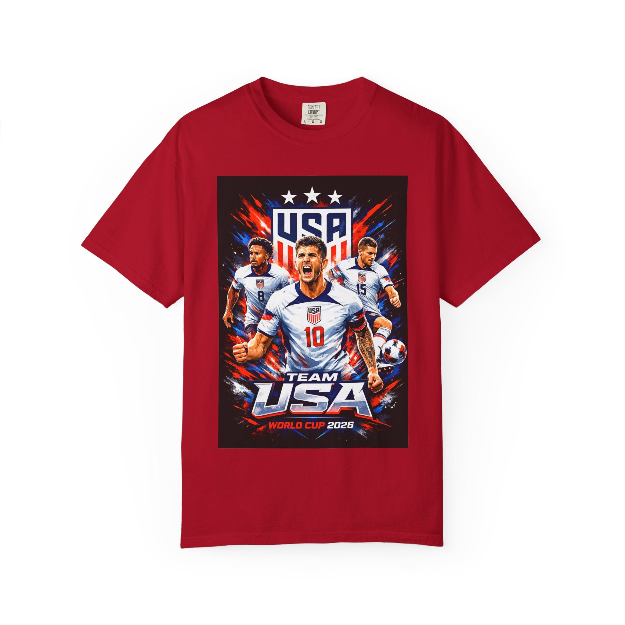USA Soccer Players Team USA T-Shirt | 2026 World Cup Back Trophy Design, USA Flag, Gift for him, Collectible