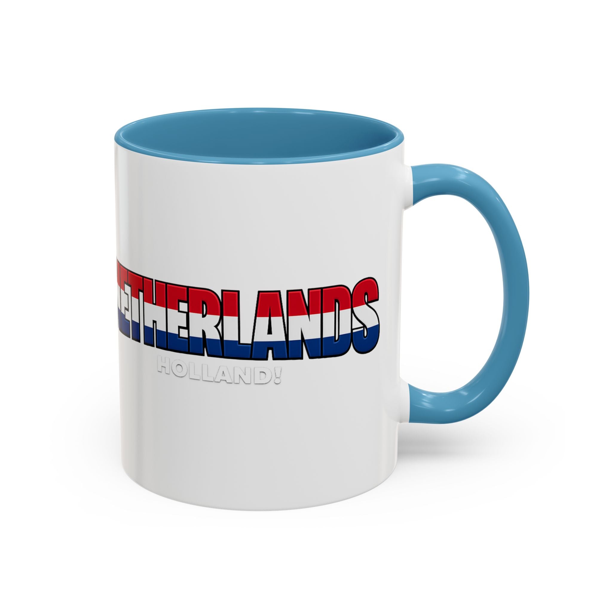Netherlands Flag Text Coffee Mug | Accent 11oz 15oz, World Cup 2026, Gift for Dad