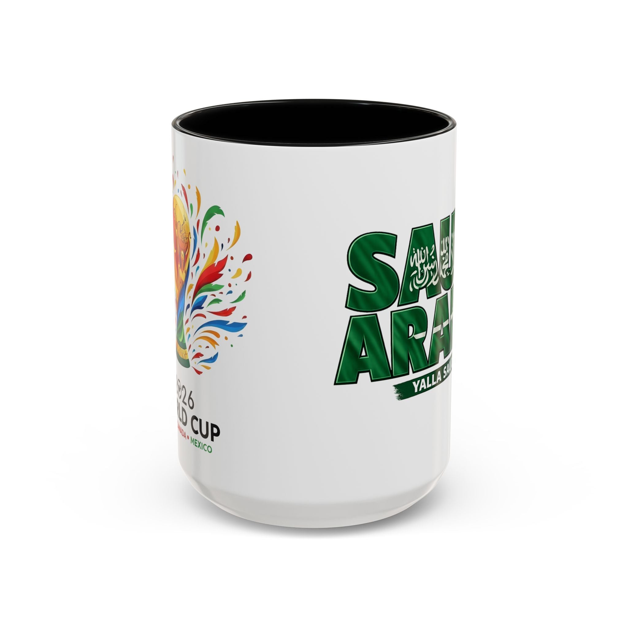 Saudi Arabia Typography Mug | Accent Coffee Mug, Green National Design, Soccer World Cup 2026, Gifts for Dad
