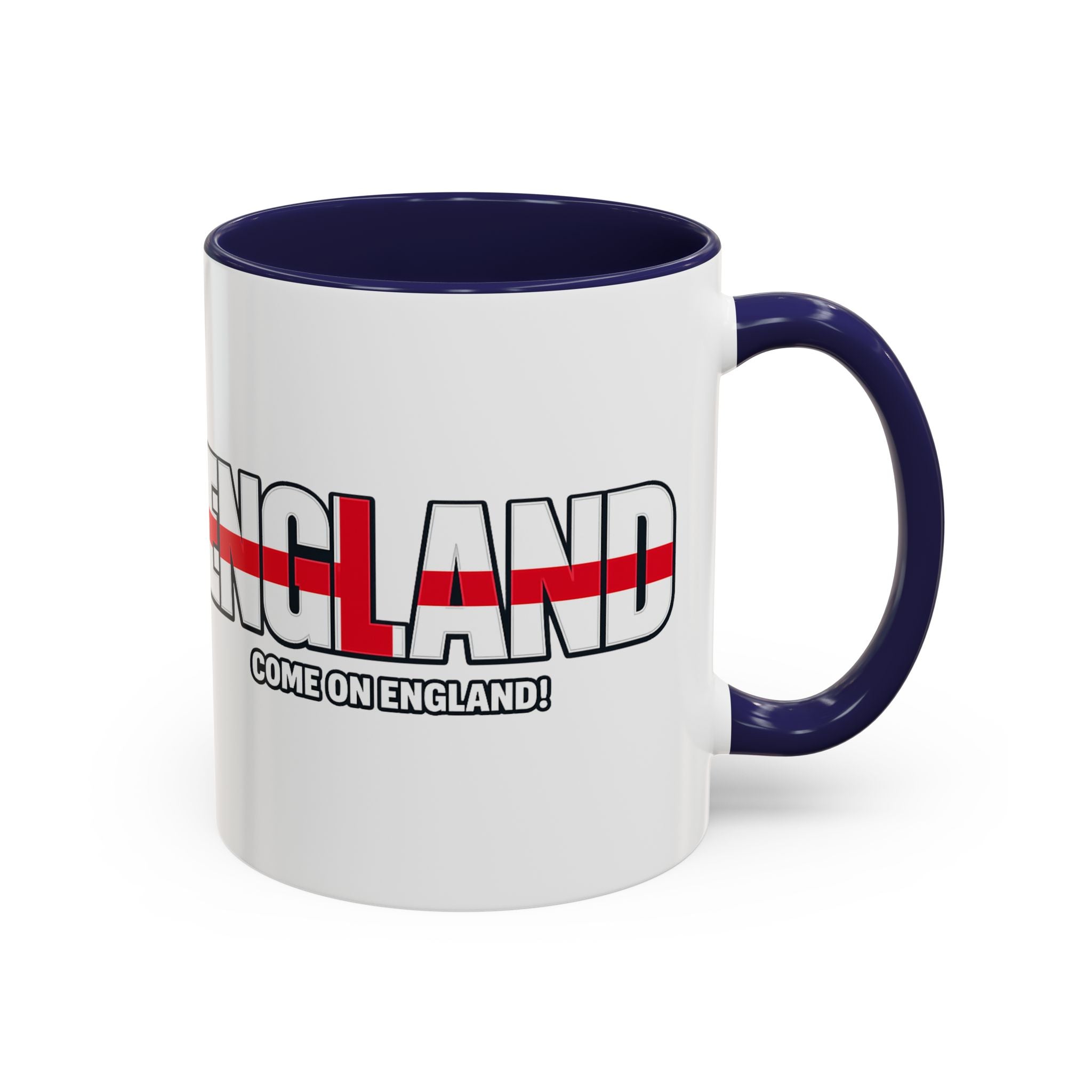 England Flag Typography Accent Coffee Mug | Come On England, World Cup 2026, Gift for Dad