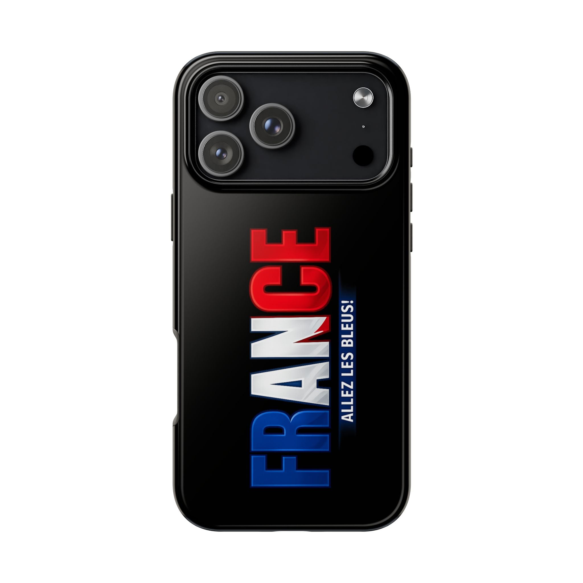 France tricolor vertical text Phone Case | Allez Les Bleus!, Cuctom Protective, Glossy Tough Cases, World Cup 2026