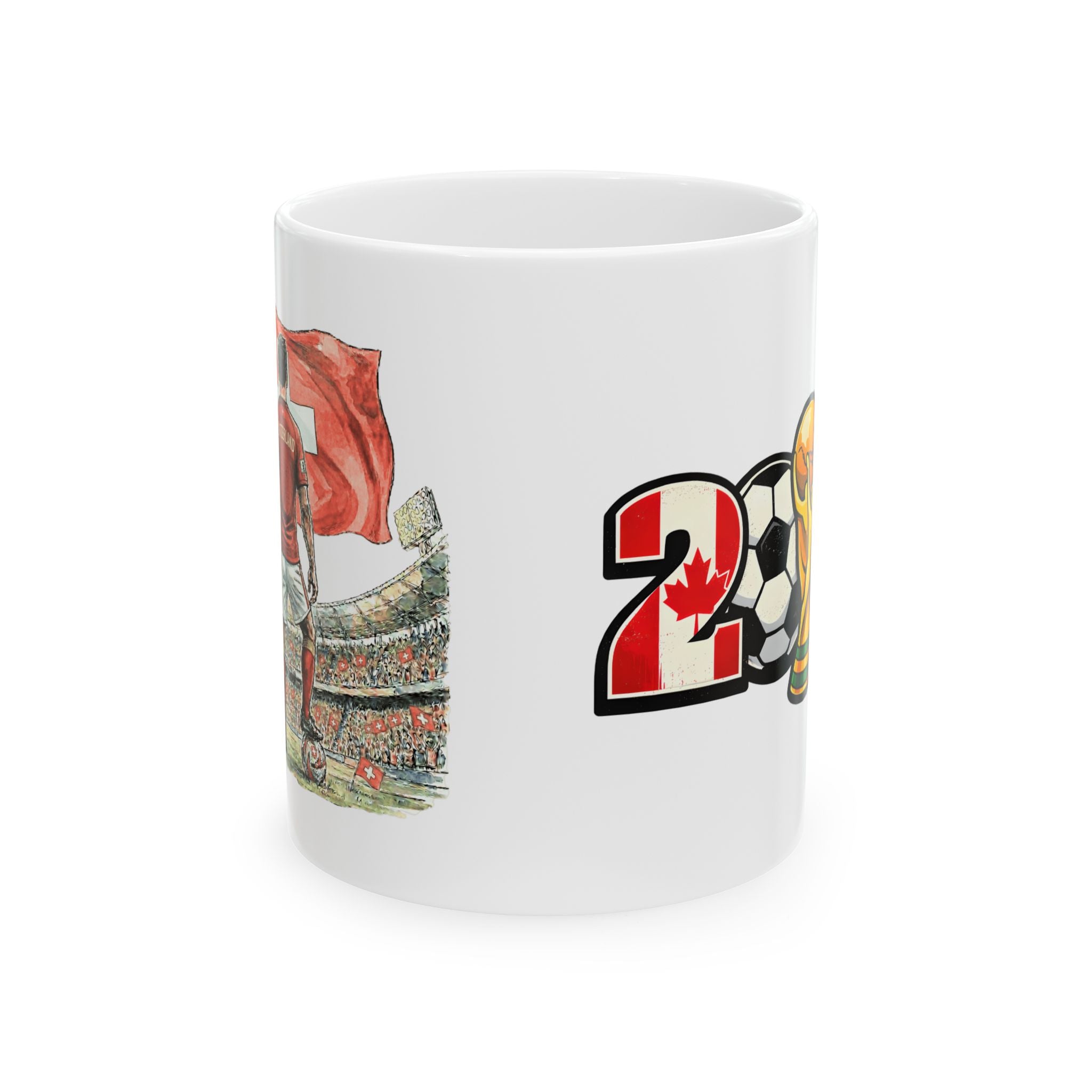 Switzerland World Cup 2026 Mug, Soccer Fan Gift, Switzerland Flag, Ceramic Coffee Cup