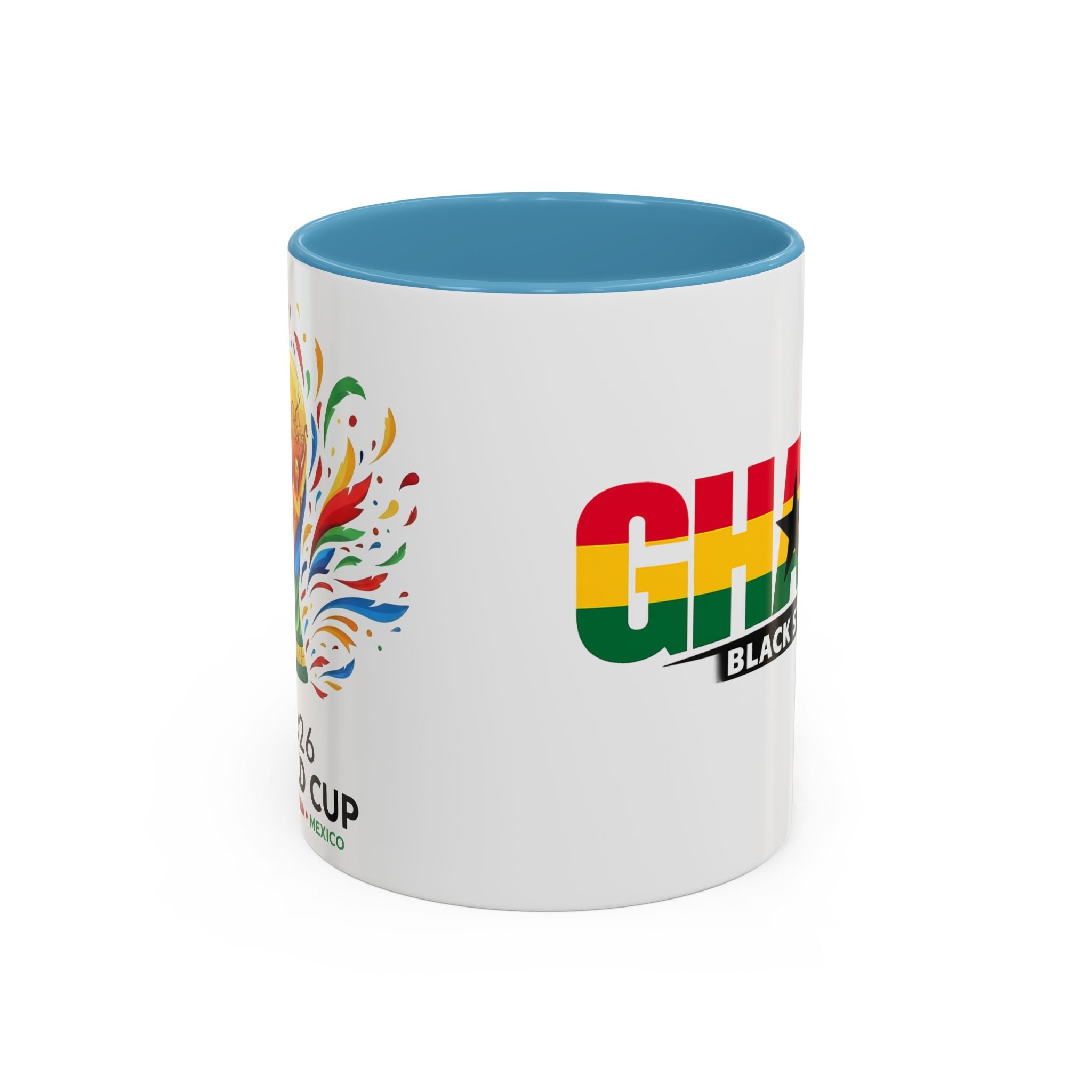 Ghana Black Stars flag stripe Accent Coffee Mug | 11oz 15oz, World Cup 2026, Gift for Dad