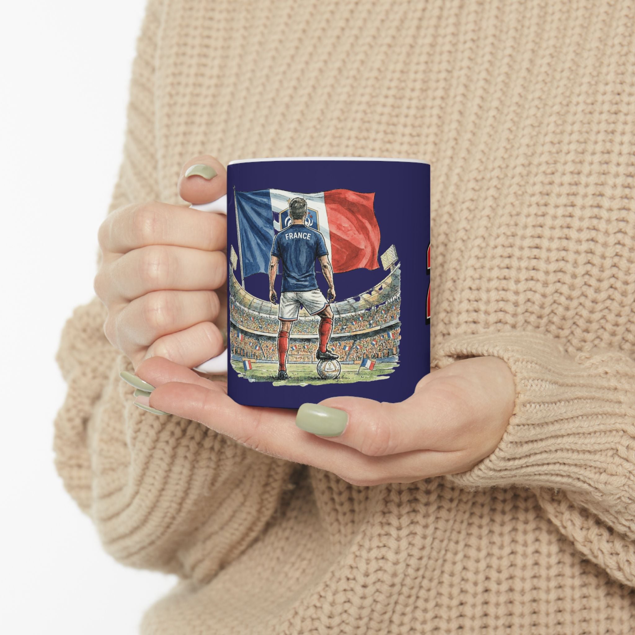 France World Cup 2026 Soccer Fans Mug, France Flag, Ceramic Mug, Gift For Dad