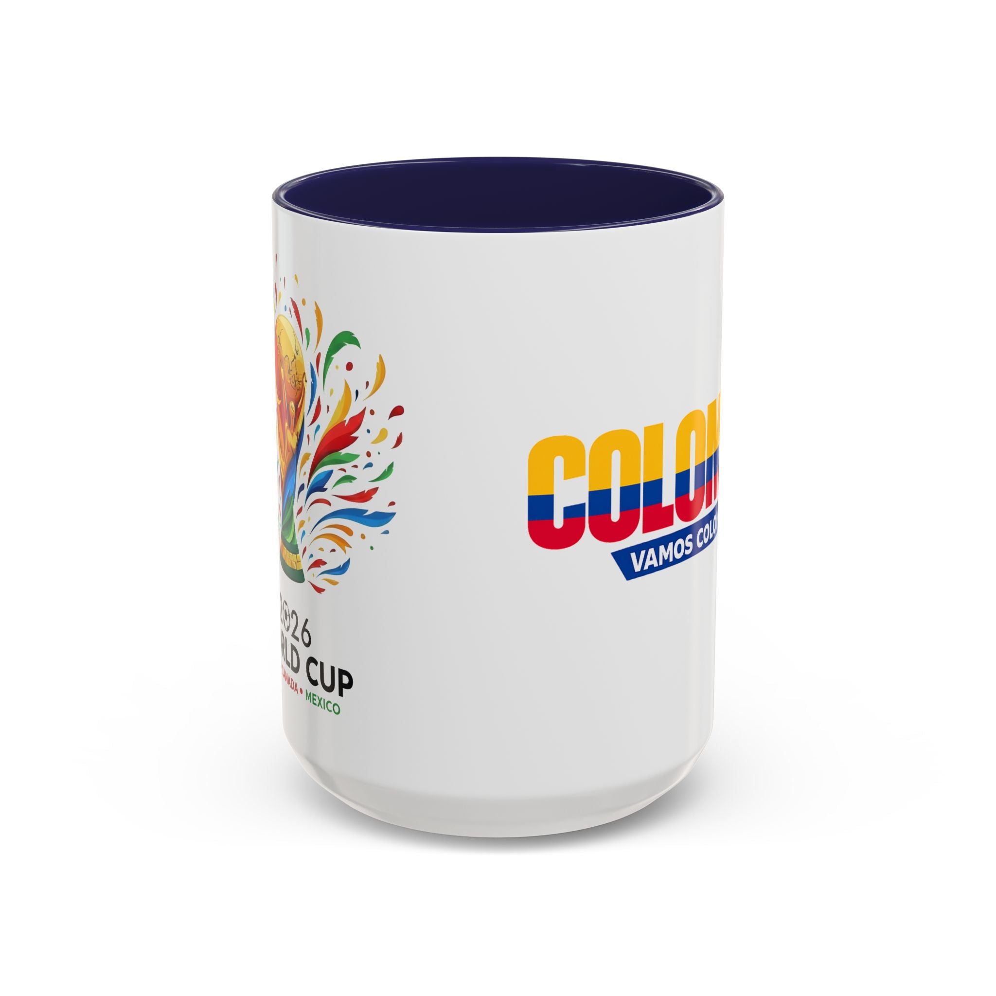 Colombia Vamos Colombia! Accent Coffee Mug | 11oz 15oz ceramic World Cup 2026, Soccer Gift
