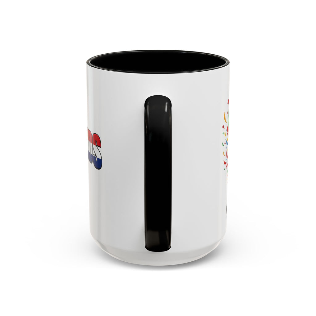 Netherlands Flag Text Coffee Mug | Accent 11oz 15oz, World Cup 2026, Gift for Dad
