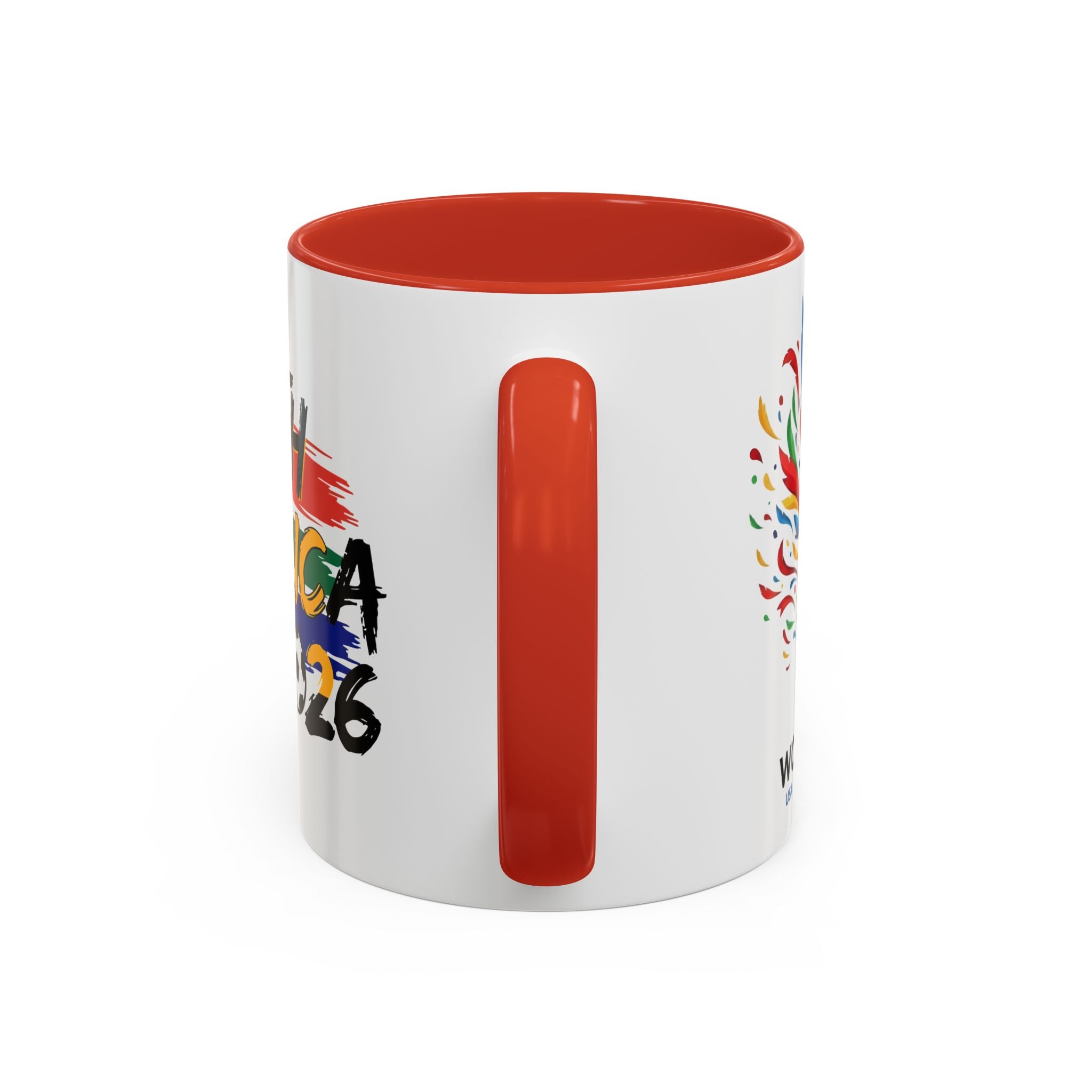 South Africa 2026 Soccer Flag Accent Coffee Mug | 11oz 15oz, Soccer World Cup 2026, Gift for Dad