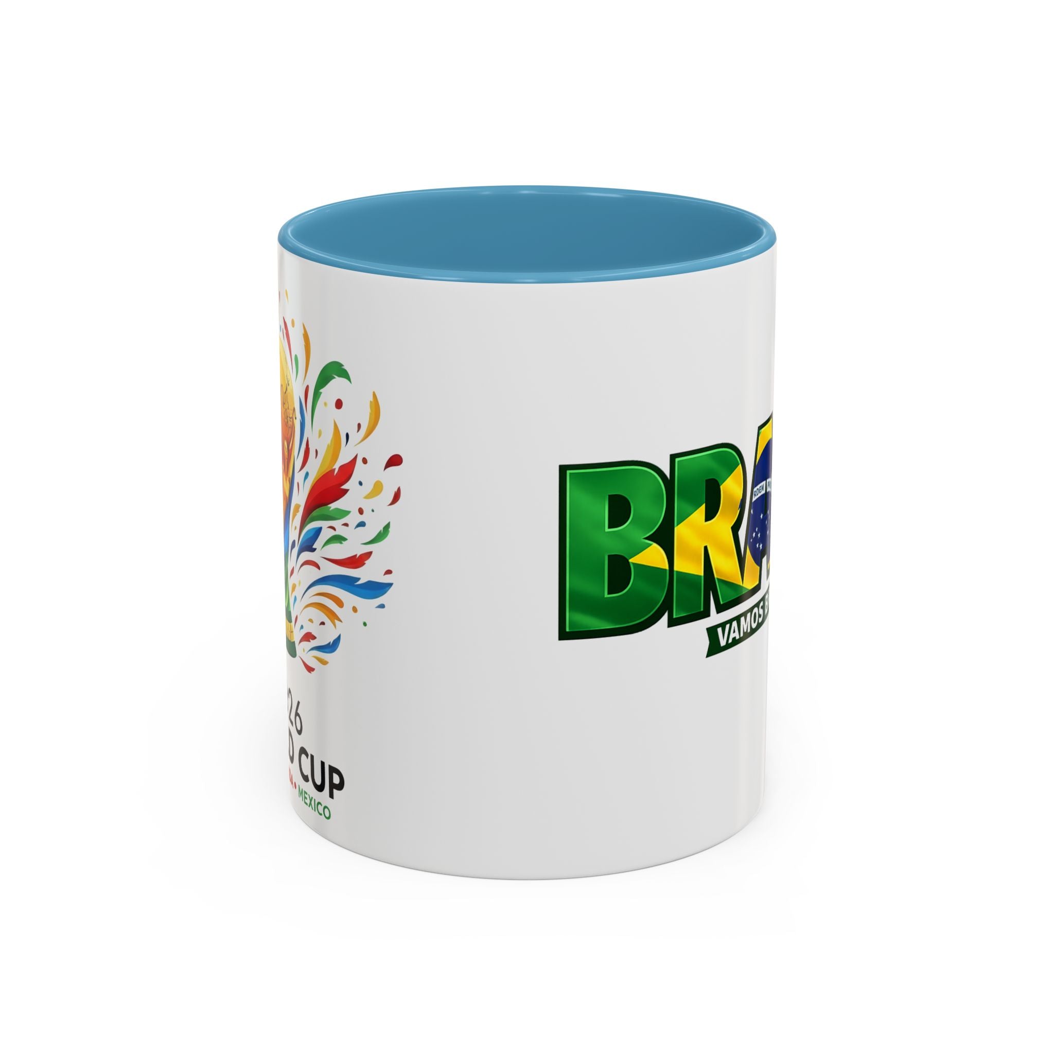 Brazil Vamos Brasil mug | Accent coffee mug, Brazil flag text design, Soccer World Cup 2026, Gifts for Dad