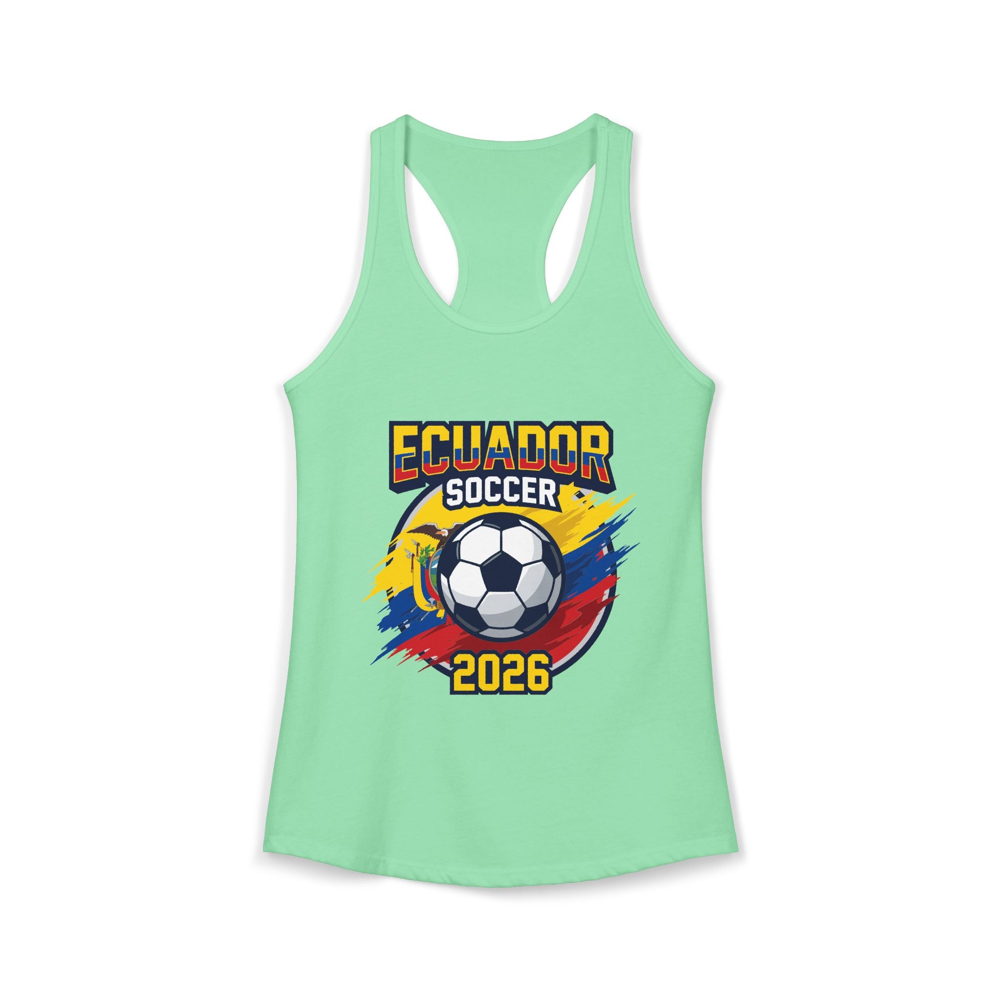 Ecuador World Cup 2026 Women's Tank Top — Mother's Day Soccer Fan Racerback