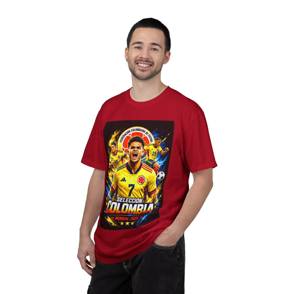Colombia Selección Soccer Player Poster T-Shirt | 2026 World Cup Back Logo,Colombia Flag, Gift for him, Collectible