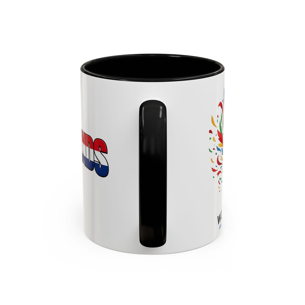 Netherlands Flag Text Coffee Mug | Accent 11oz 15oz, World Cup 2026, Gift for Dad
