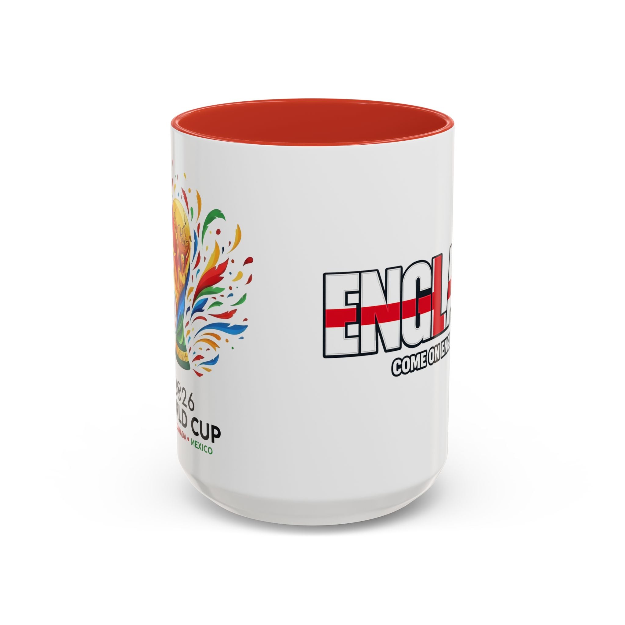 England Flag Typography Accent Coffee Mug | Come On England, World Cup 2026, Gift for Dad