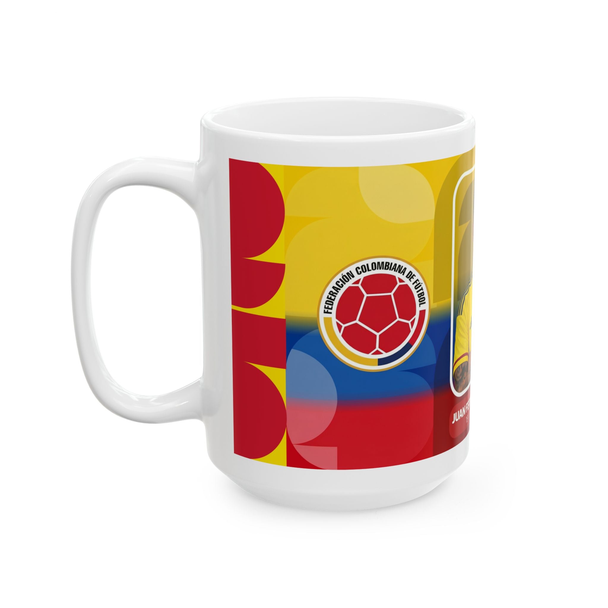 Colombian Soccer Player Juan Fernando Quintero Mug — Ceramic Coffee Cup (11oz & 15oz), World Cup 2026 Mugs