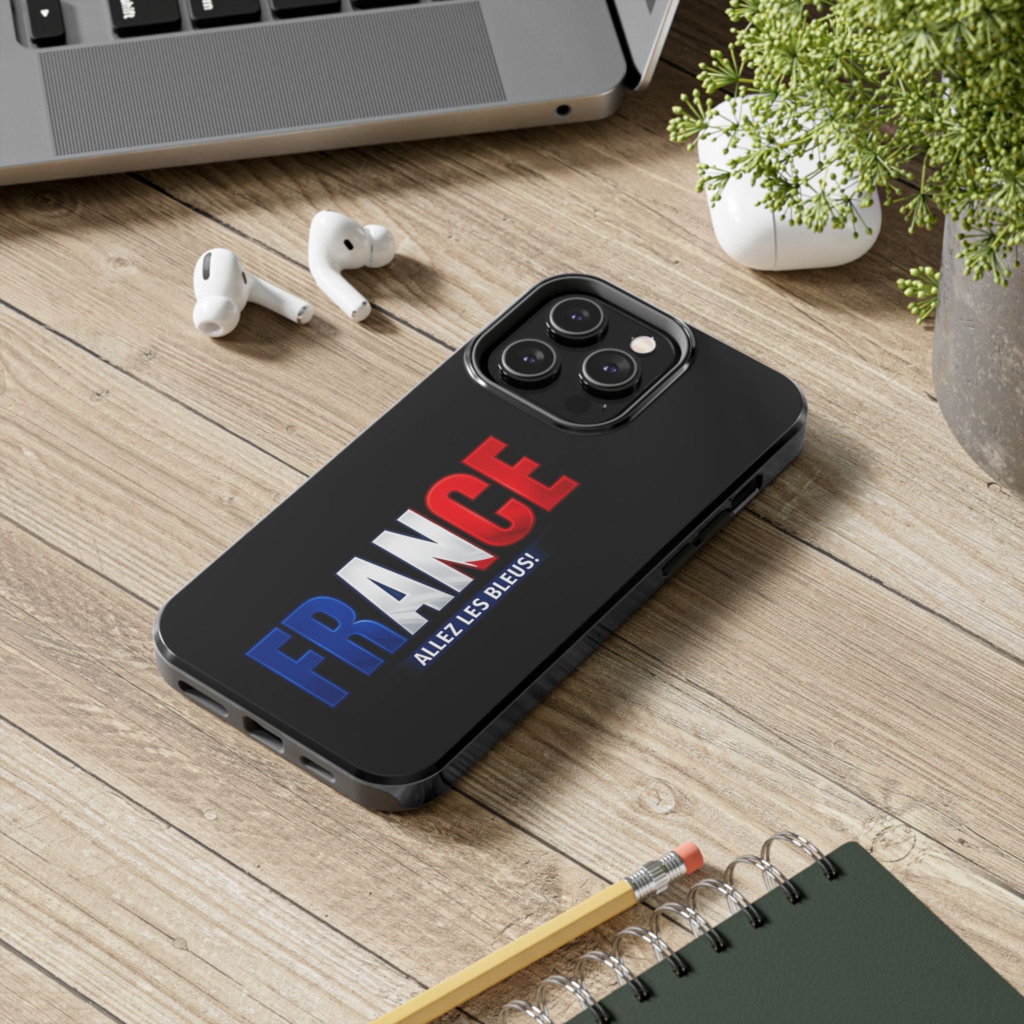 France tricolor vertical text Phone Case | Allez Les Bleus!, Cuctom Protective, Glossy Tough Cases, World Cup 2026
