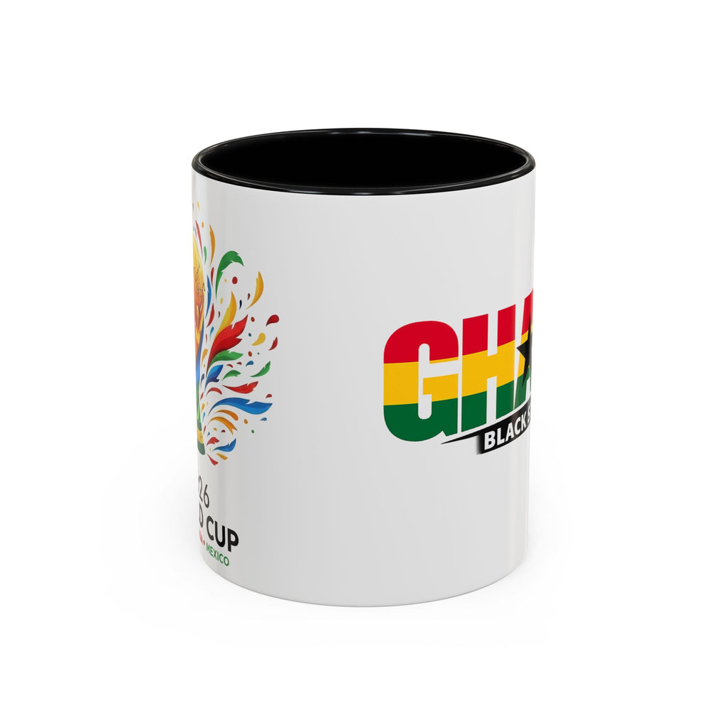 Ghana Black Stars flag stripe Accent Coffee Mug | 11oz 15oz, World Cup 2026, Gift for Dad