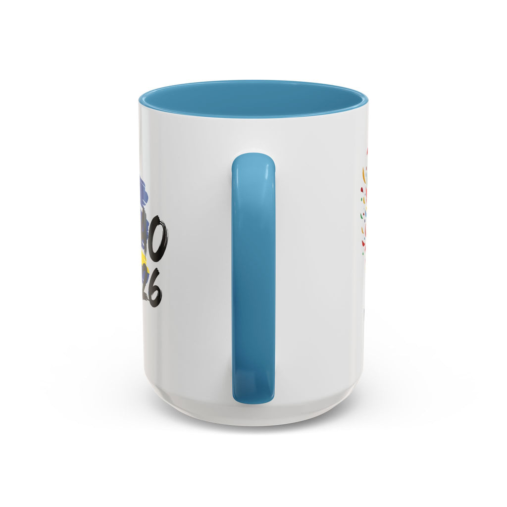 Curaçao 2026 Soccer Flag Accent Coffee Mug | 11oz 15oz,Soccer World Cup 2026, Gift For Dad