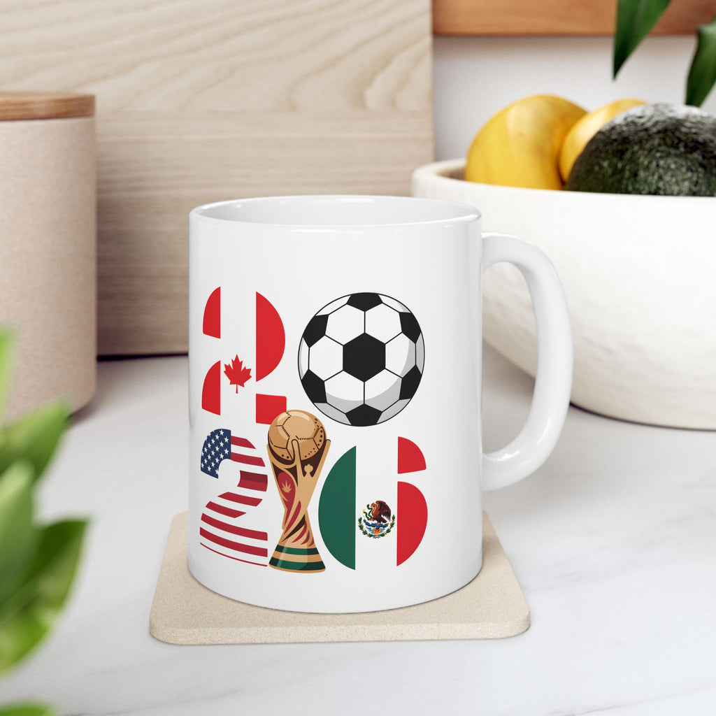 Netherlands Soccer 2026 Mug | Soccer Ball Flag Design, World Cup 2026 Coffee Mugs
