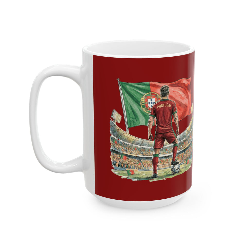 Portugal World Cup 2026 Style Mug, Red Ceramic Mug, Portugal Flag, Soccer Fan Gift