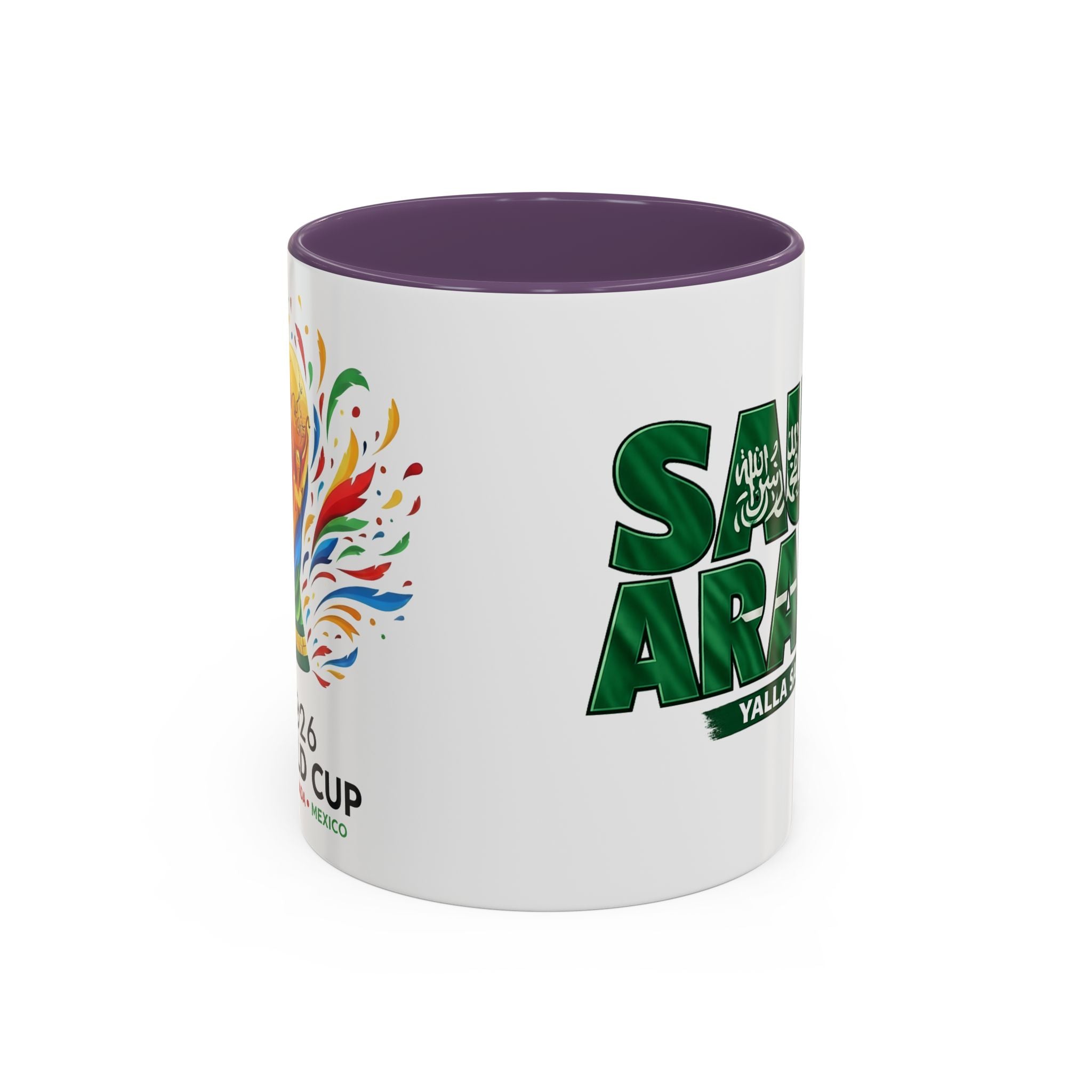 Saudi Arabia Typography Mug | Accent Coffee Mug, Green National Design, Soccer World Cup 2026, Gifts for Dad