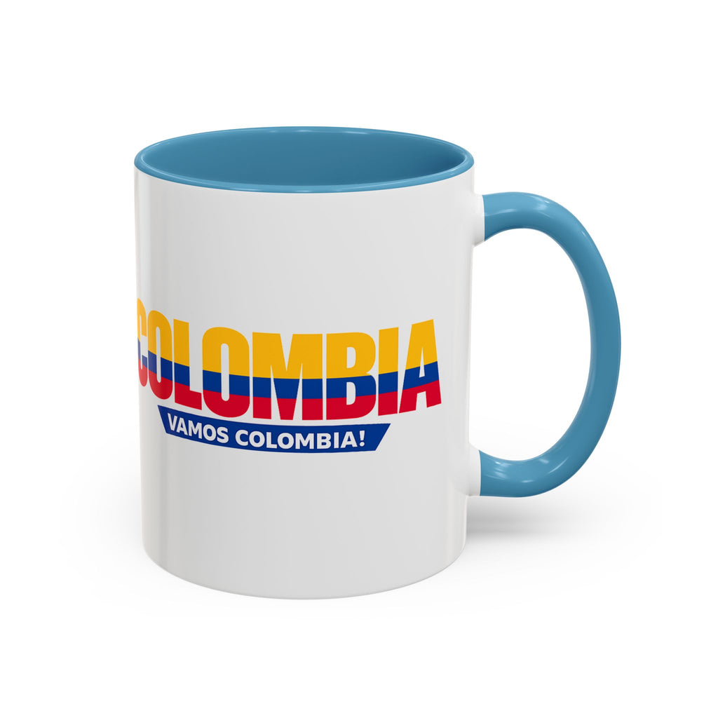 Colombia Vamos Colombia! Accent Coffee Mug | 11oz 15oz ceramic World Cup 2026, Soccer Gift