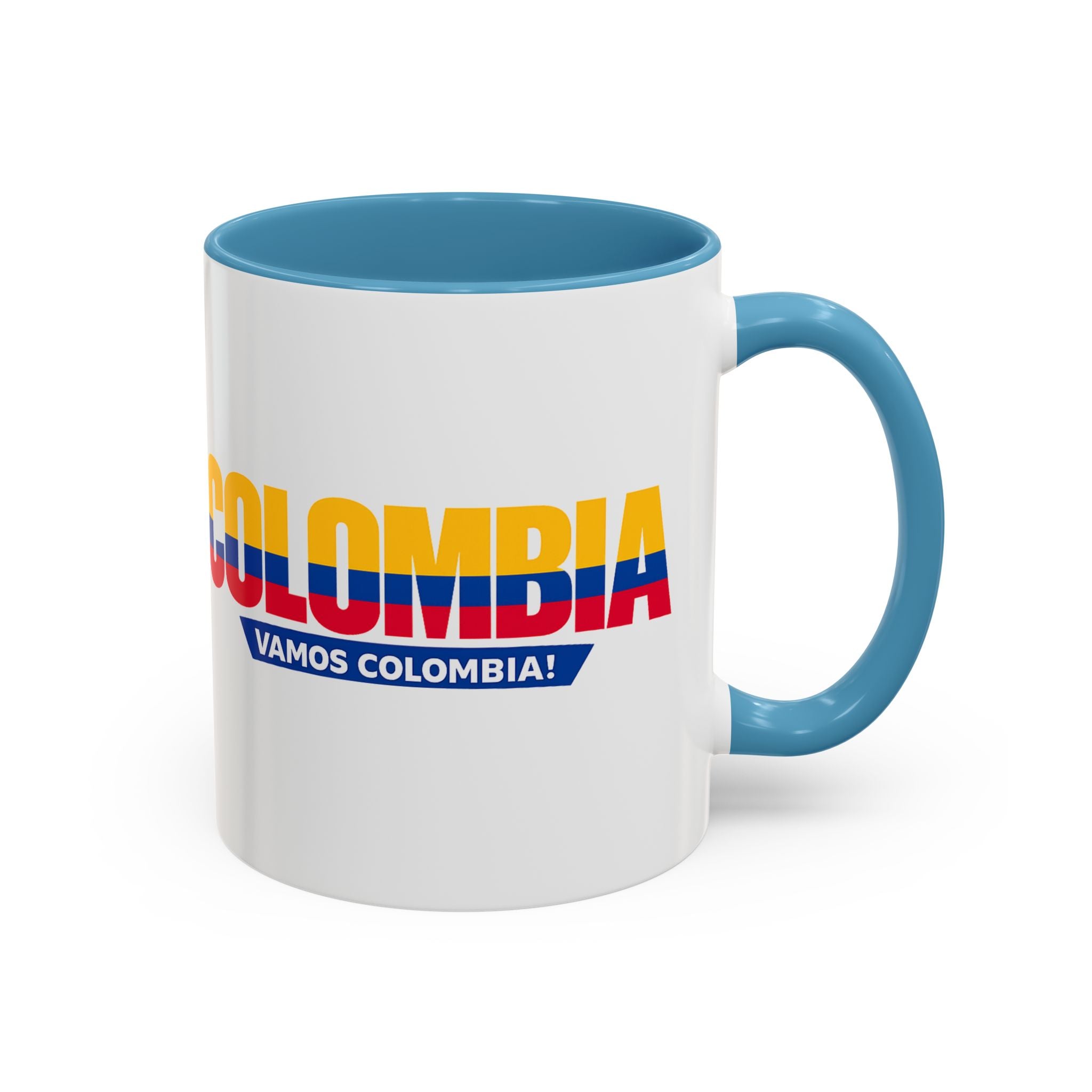 Colombia Vamos Colombia! Accent Coffee Mug | 11oz 15oz ceramic World Cup 2026, Soccer Gift
