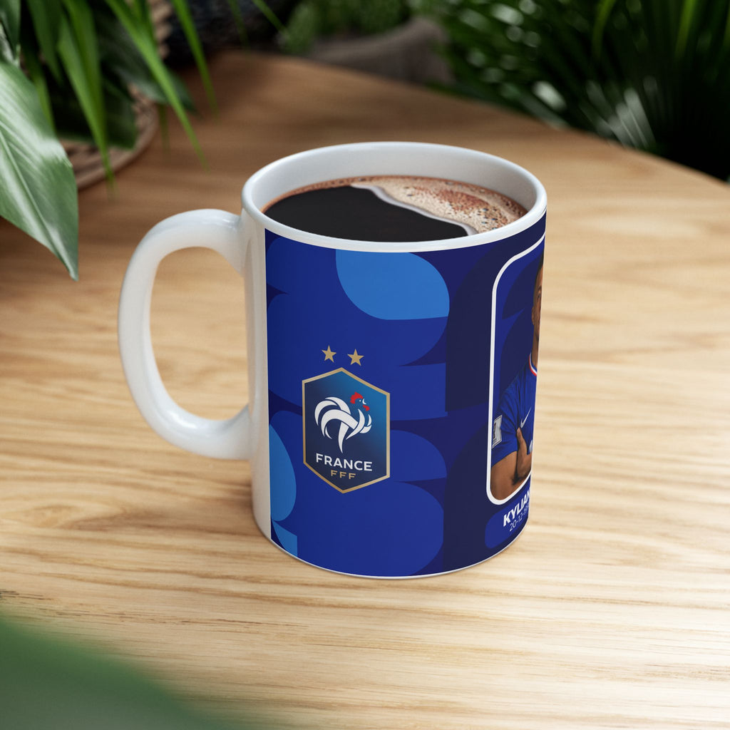 Kylian Mbappé France Football Mug –  Ceramic Coffee Cup (11oz/15oz), World Cup 2026 Mugs