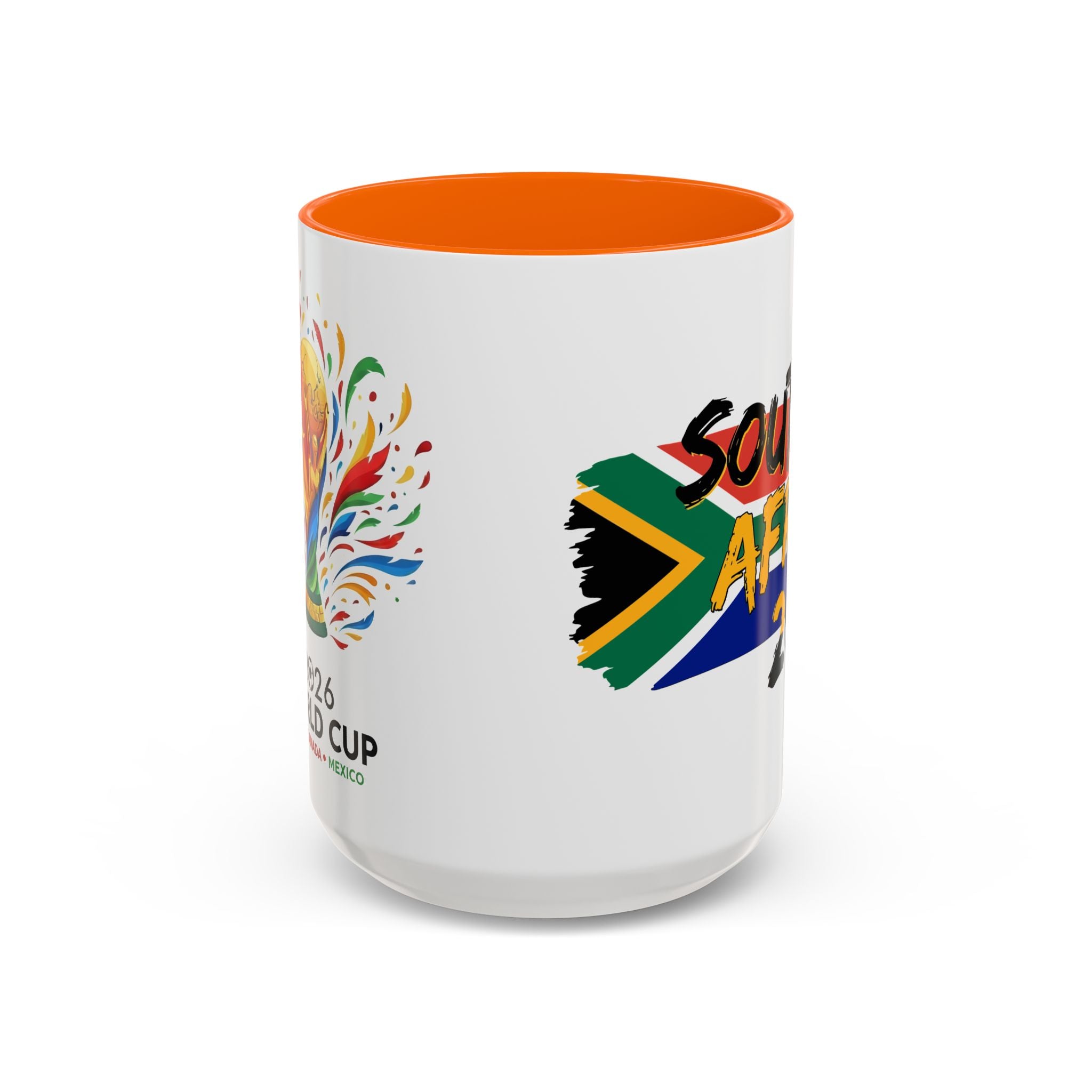 South Africa 2026 Soccer Flag Accent Coffee Mug | 11oz 15oz, Soccer World Cup 2026, Gift for Dad