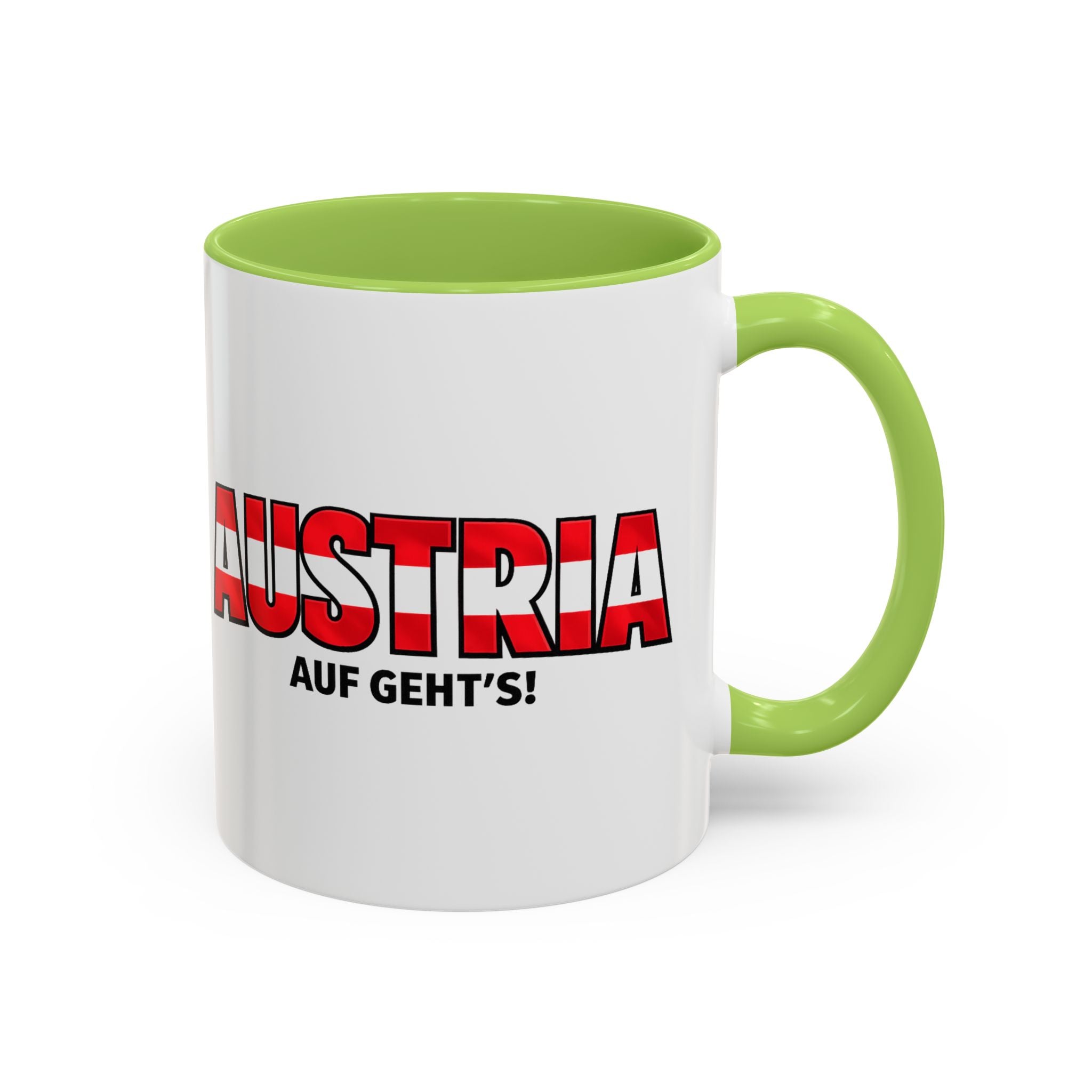 Austria Flag Text mug | Accent Coffee Mug (11/15oz)