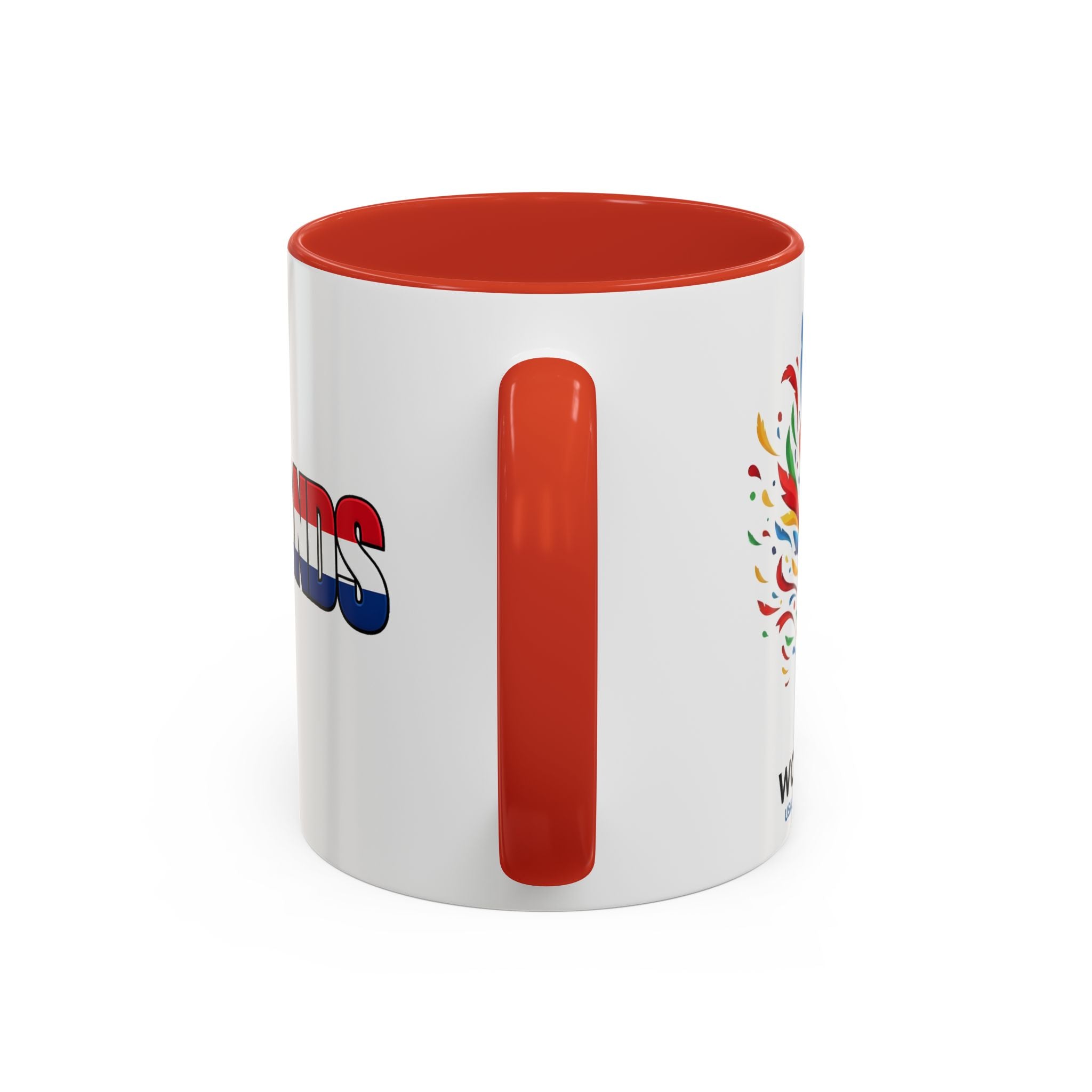 Netherlands Flag Text Coffee Mug | Accent 11oz 15oz, World Cup 2026, Gift for Dad