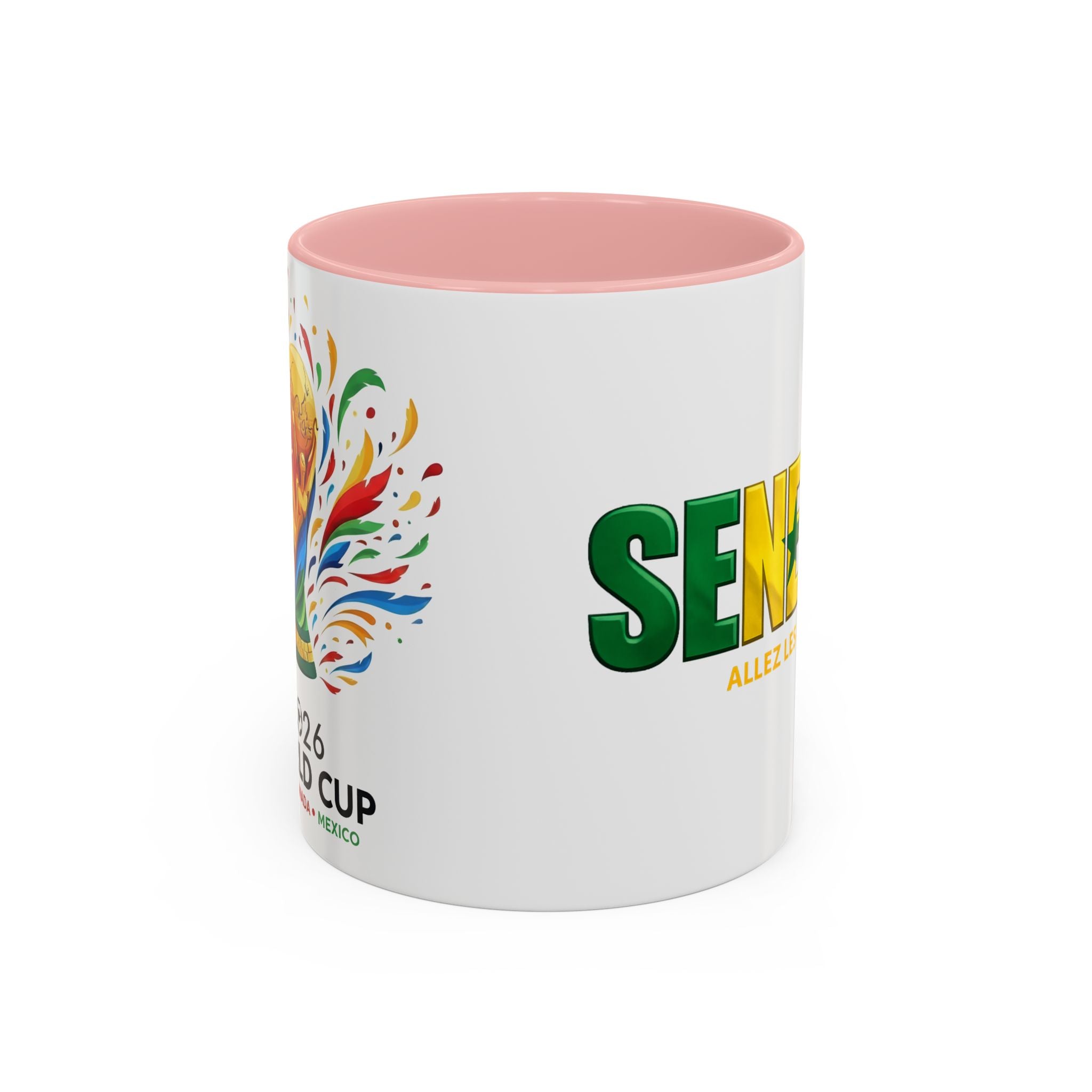 Senegal flag text mug | Accent Coffee Mug 11oz 15oz, Soccer World Cup 2026, Gift for Dad