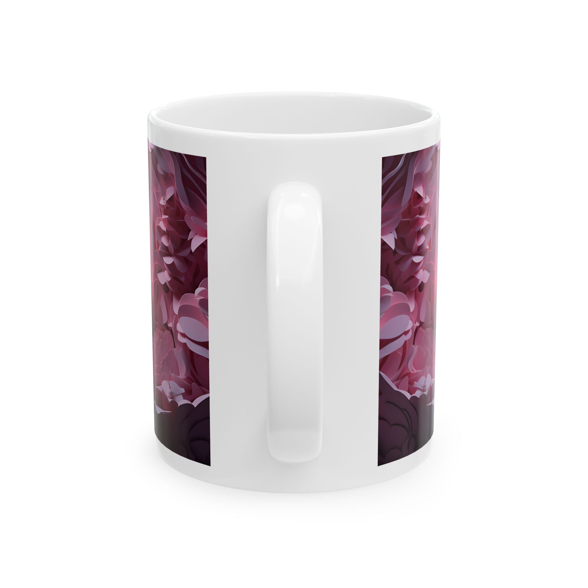 Pink Butterfly Illustration Mug | Floral Nature Ceramic Coffee Cup, Mother's Day Sale