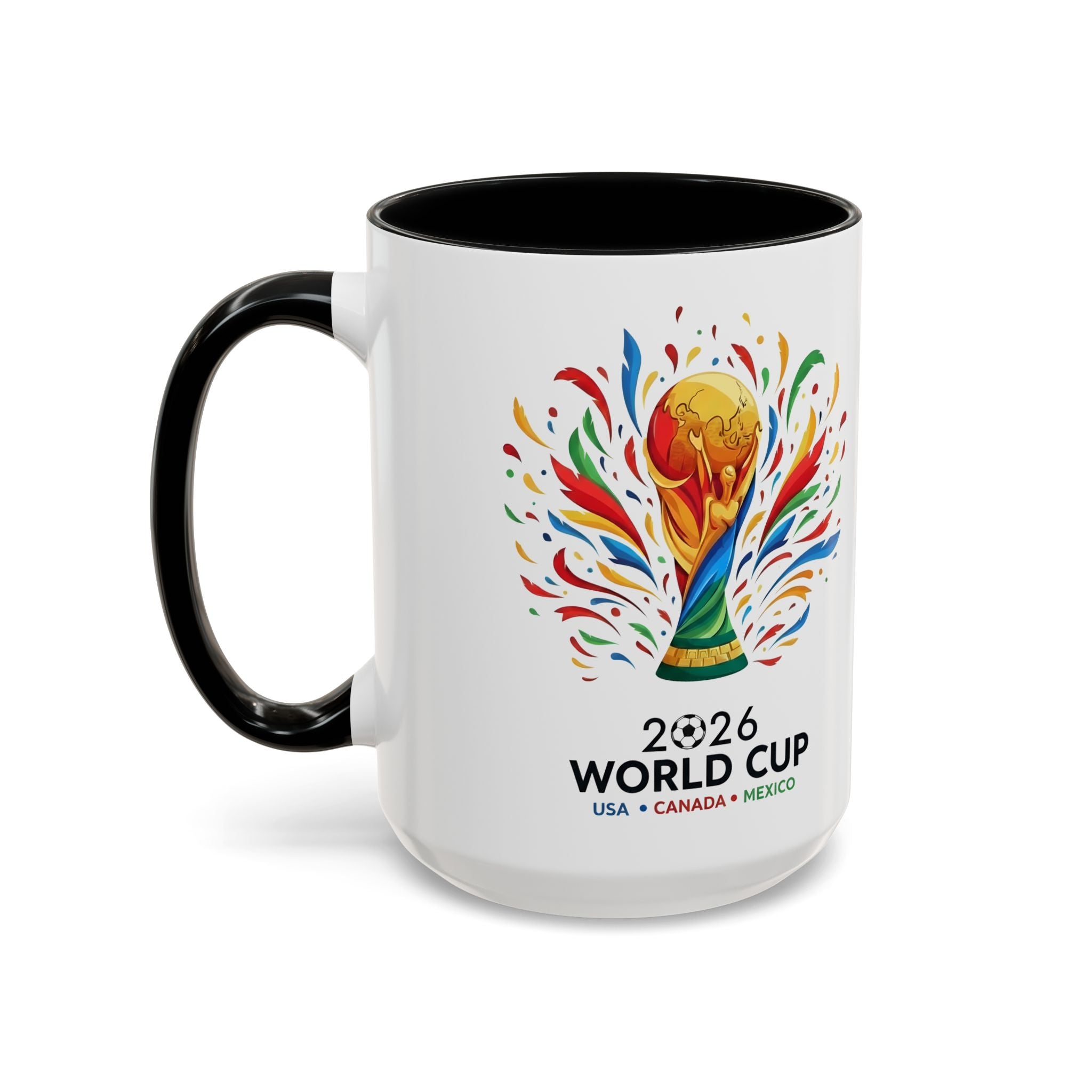 Algeria 2026 Soccer Logo Accent Coffee Mug | 11oz 15oz, Soccer World Cup 2026, Gifts for Dad